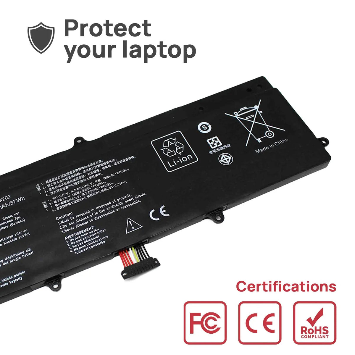 Batería Para Portátil Asus Vivobook X201E S200 Series C21-X202
