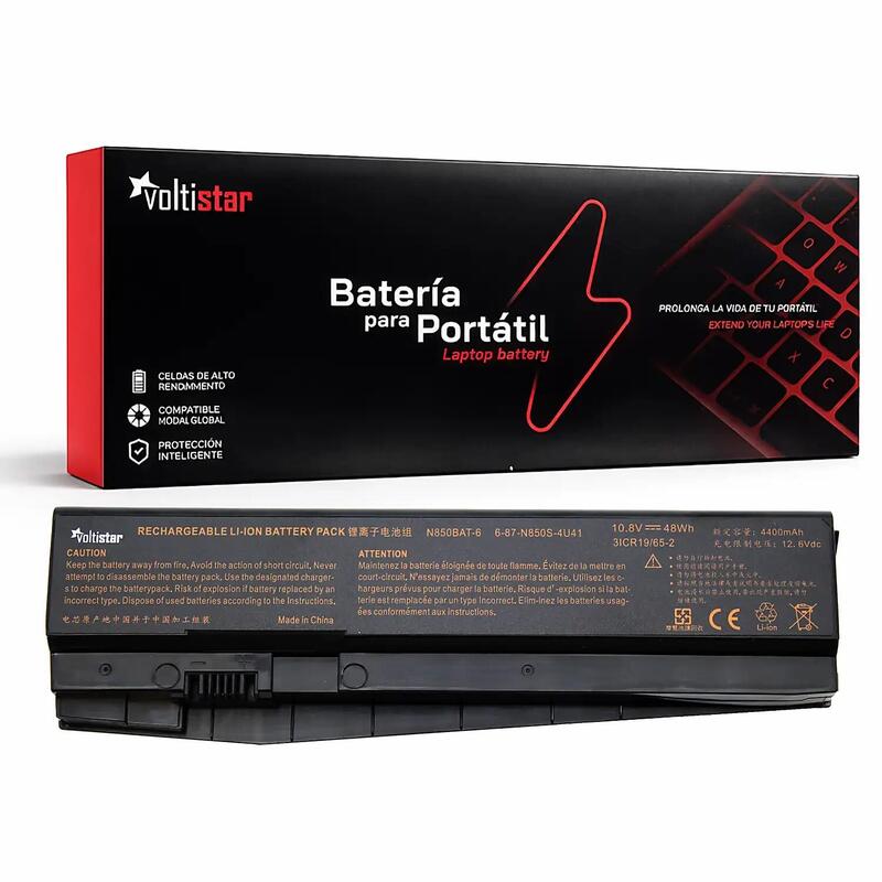 Batería Para Portátil Clevo N850 N855 N857 N870 Series N850bat 6 10.8v 48wh
