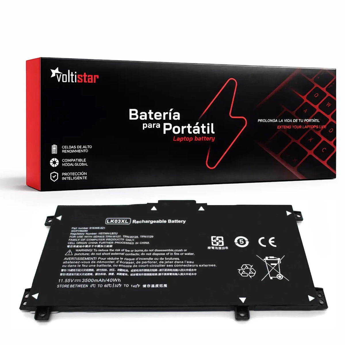 Batería Para Portátil Hp Lk03Xl Lko3Xl Lk03048Xl Lk03055Xl 916368-421 916368-541