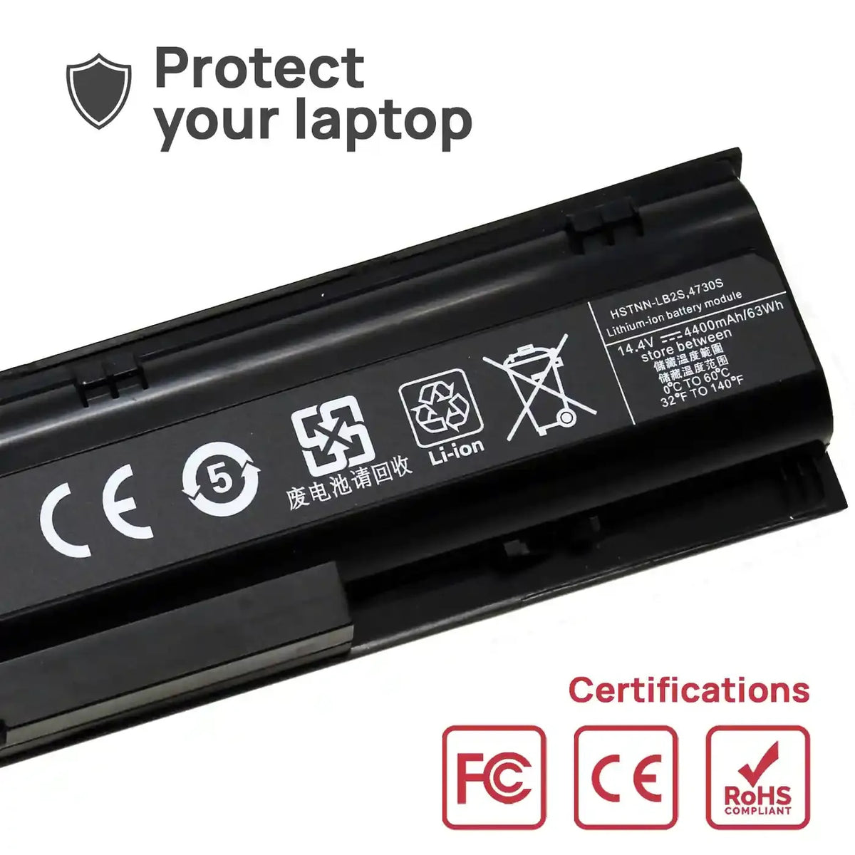 Batería Para Portátil Hp Probook 4740S 633807-001 14.4V 4400 Mah