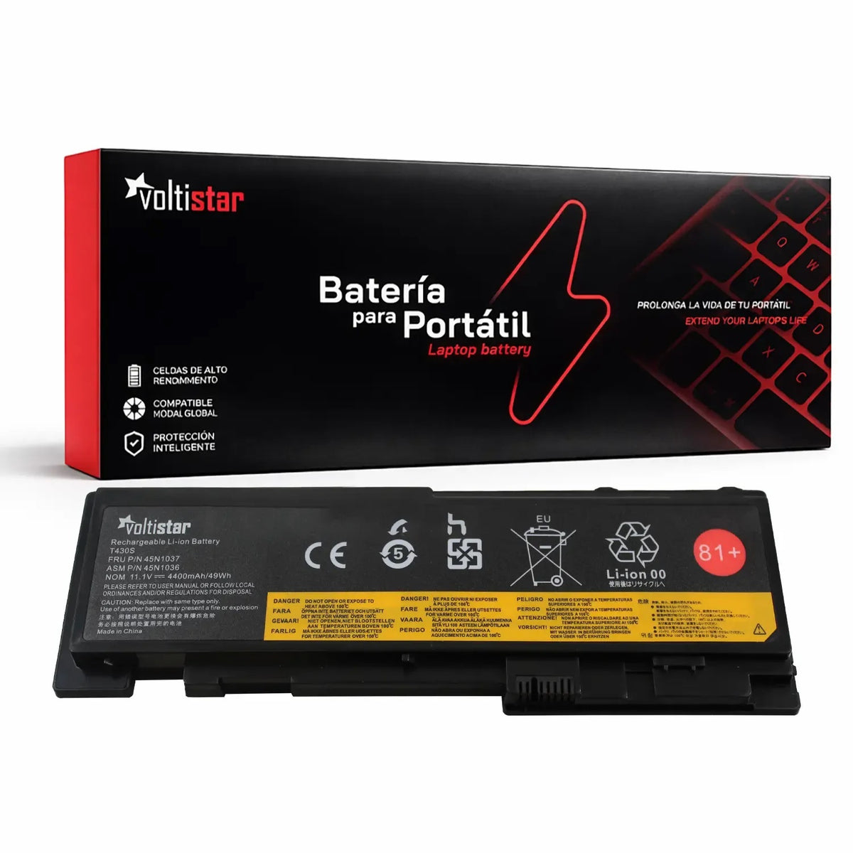 Batería Para Portátil Lenovo Thinkpad T420S T430Si 42T4845