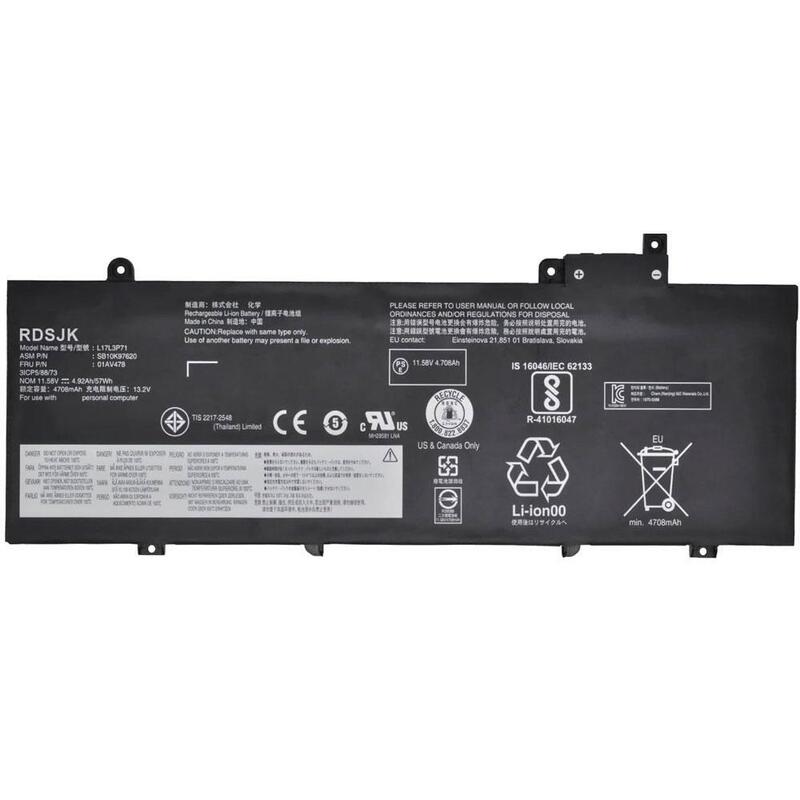 Batería Para Portátil Lenovo T480s L17l3p71 11.58v 57wh