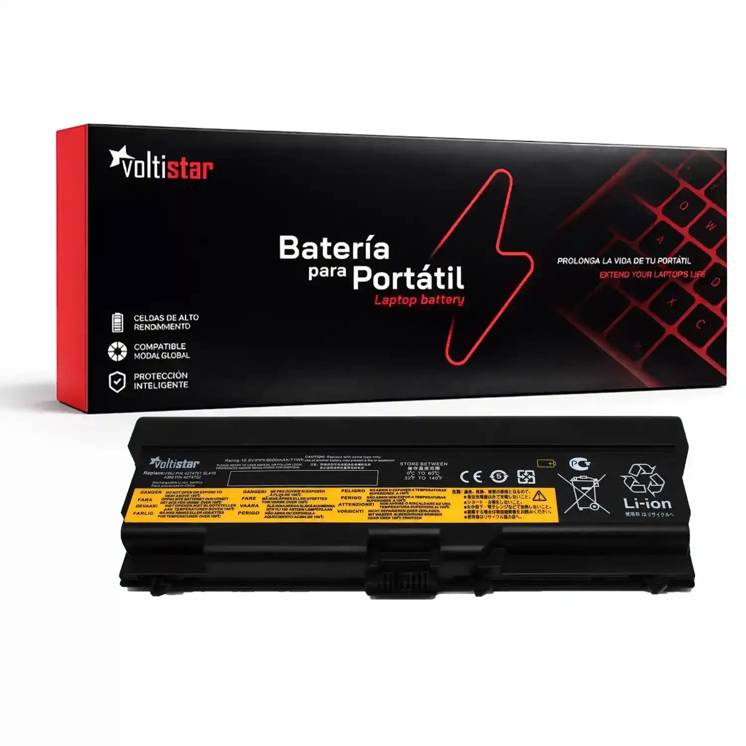 Batería Para Portátil Lenovo Thinkpad T410 E420 L410 L420 T510 Alta Capacidad