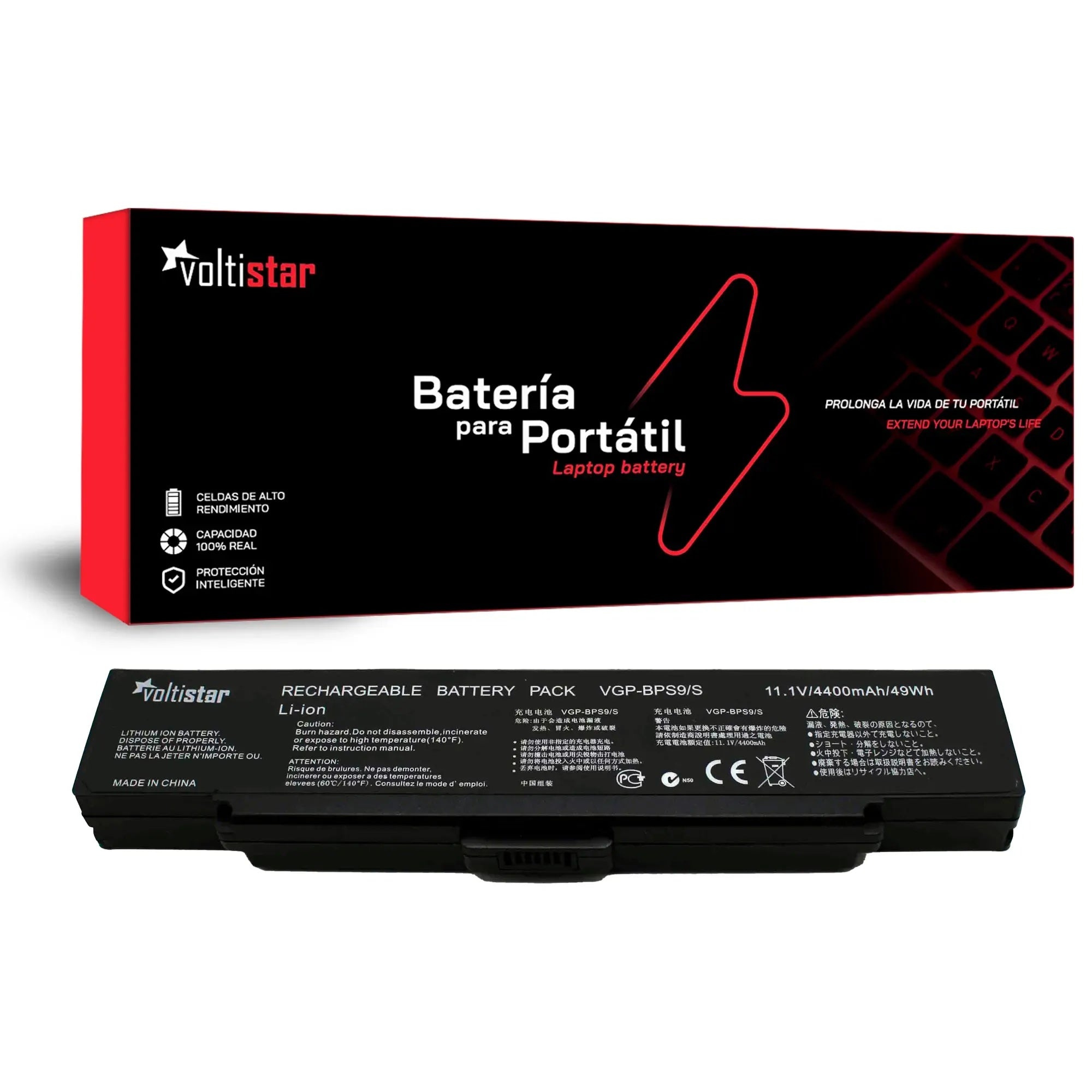 Batería Para Portátil Sony Vaio Bps9 Bpl9 Vgp-Bps9 Vgn-Nr10M/S
