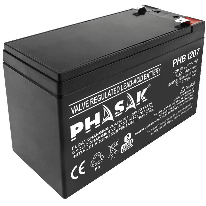 Batería Phasak Phb 1207 Compatible Con Sai Ups Phasak Según Especificaciones