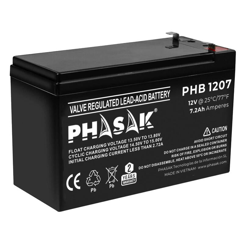 Batería Phasak Phb 1207 Compatible Con Sai Ups Phasak Según Especificaciones