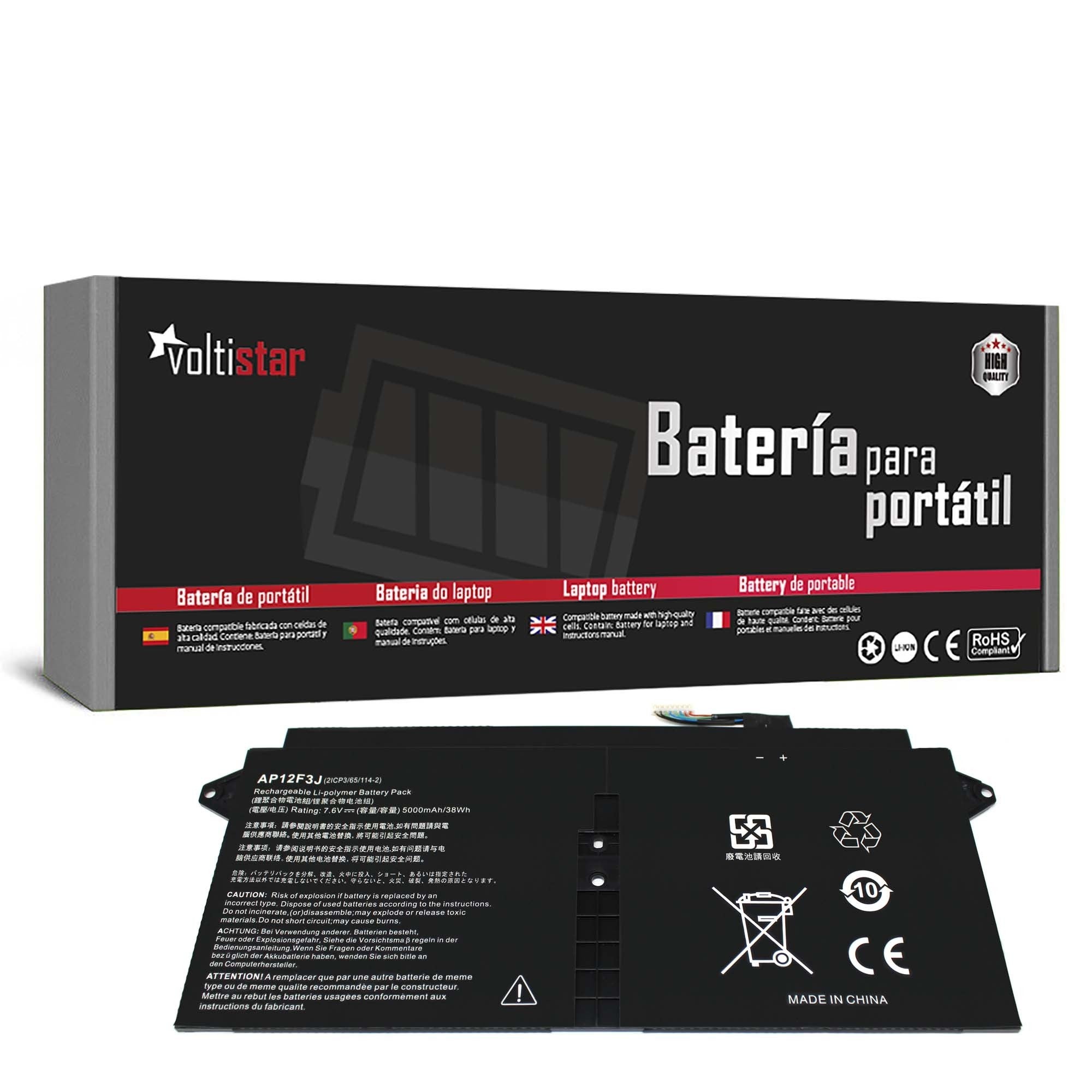 Batería Para Portátil Acer Aspire S7-391 Ultrabook 13.3" Ap12F3J