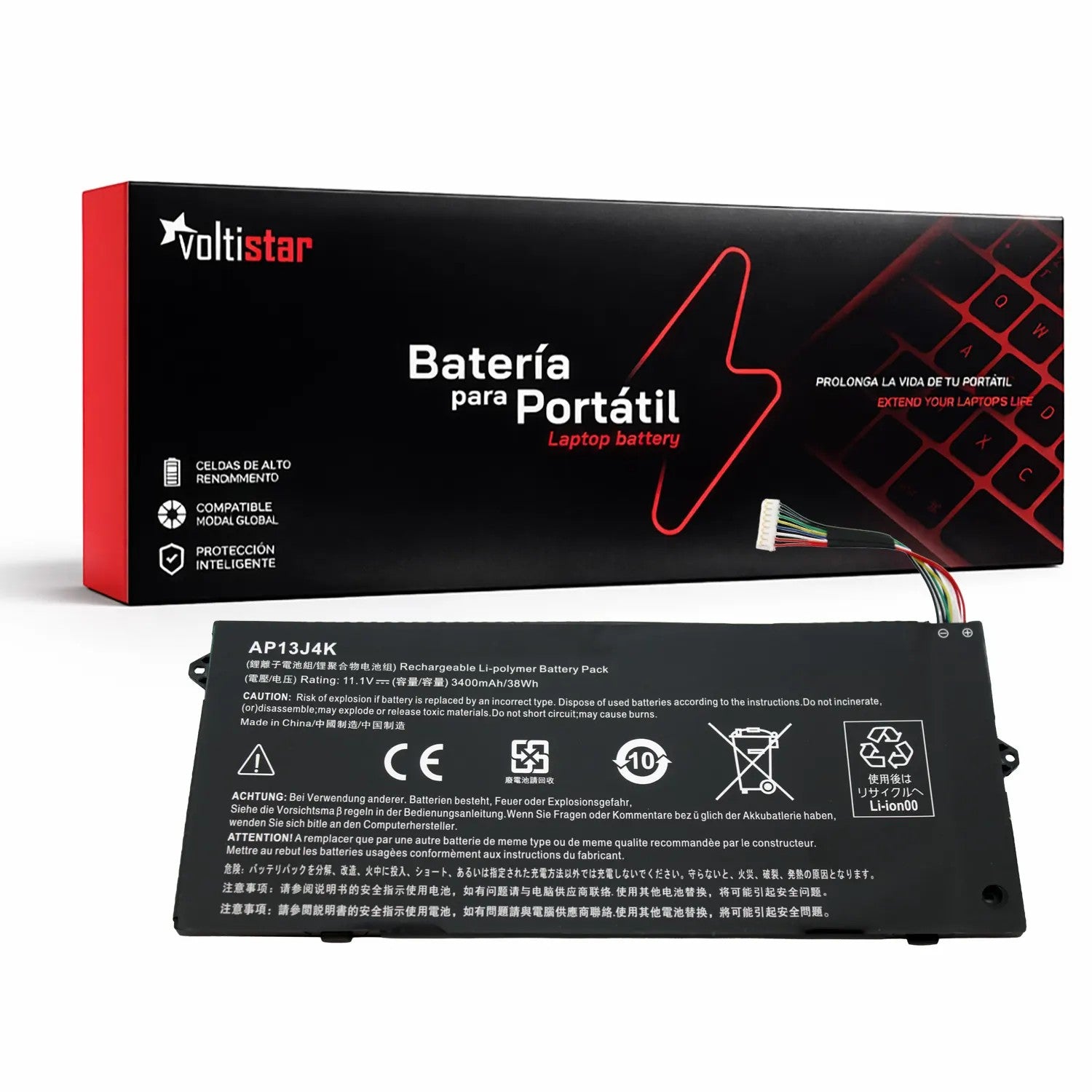 Batería Para Portátil Acer Chromebook 11.6" 11 C720-2848 C720 C720P C740 3Icp5/65/88 Ap13J4K Ap13J3K