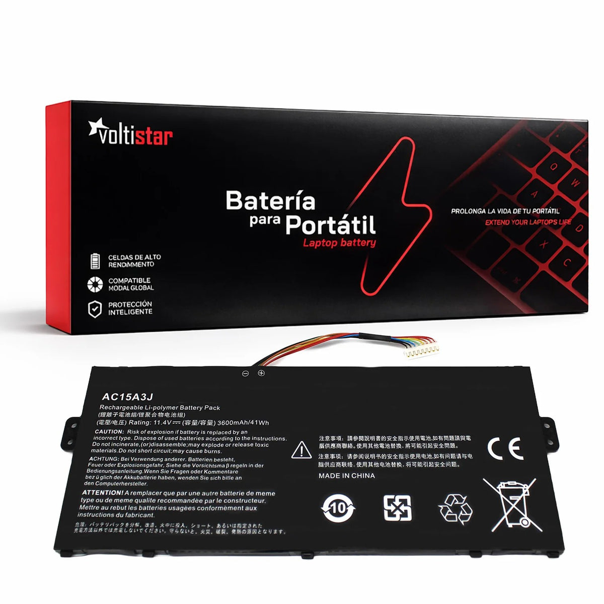Batería Para Portátil Acer Chromebook R11 Cb5-132T Cb3-131 C738T Ac15A8J Ac15A3J