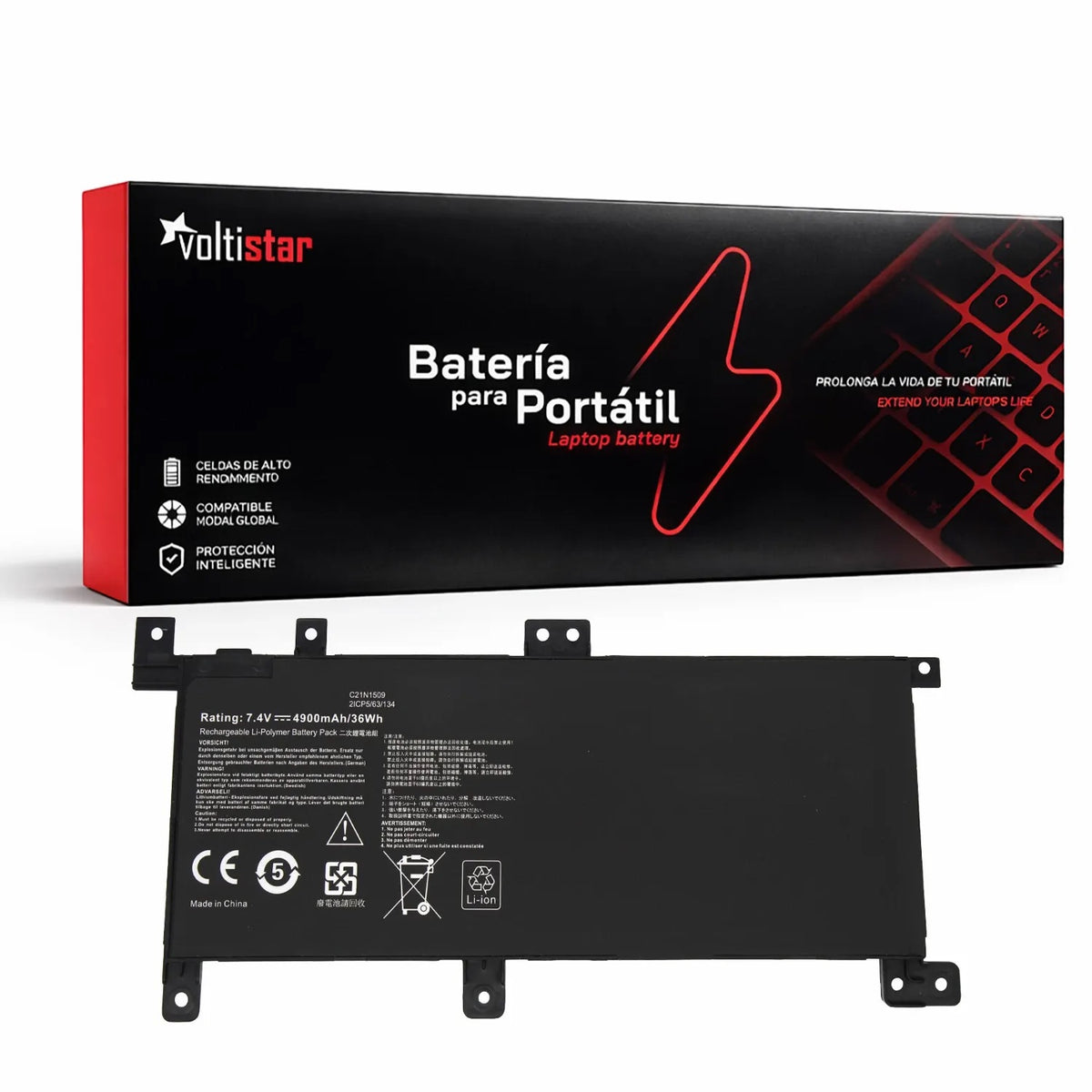Batería Para Portátil Asus F556U F556Uv | C21Pq9H C21N1509