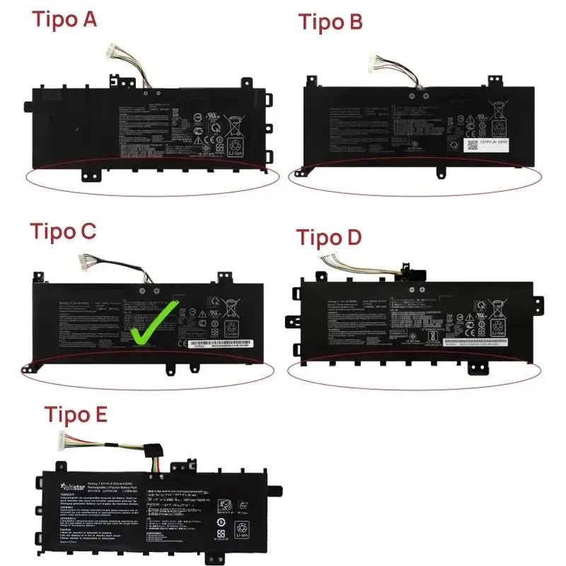 Batería Para Portátil Asus Vivobook F412Da X412Fj X412Fa X412Ua X512F C21N1818 7.7V