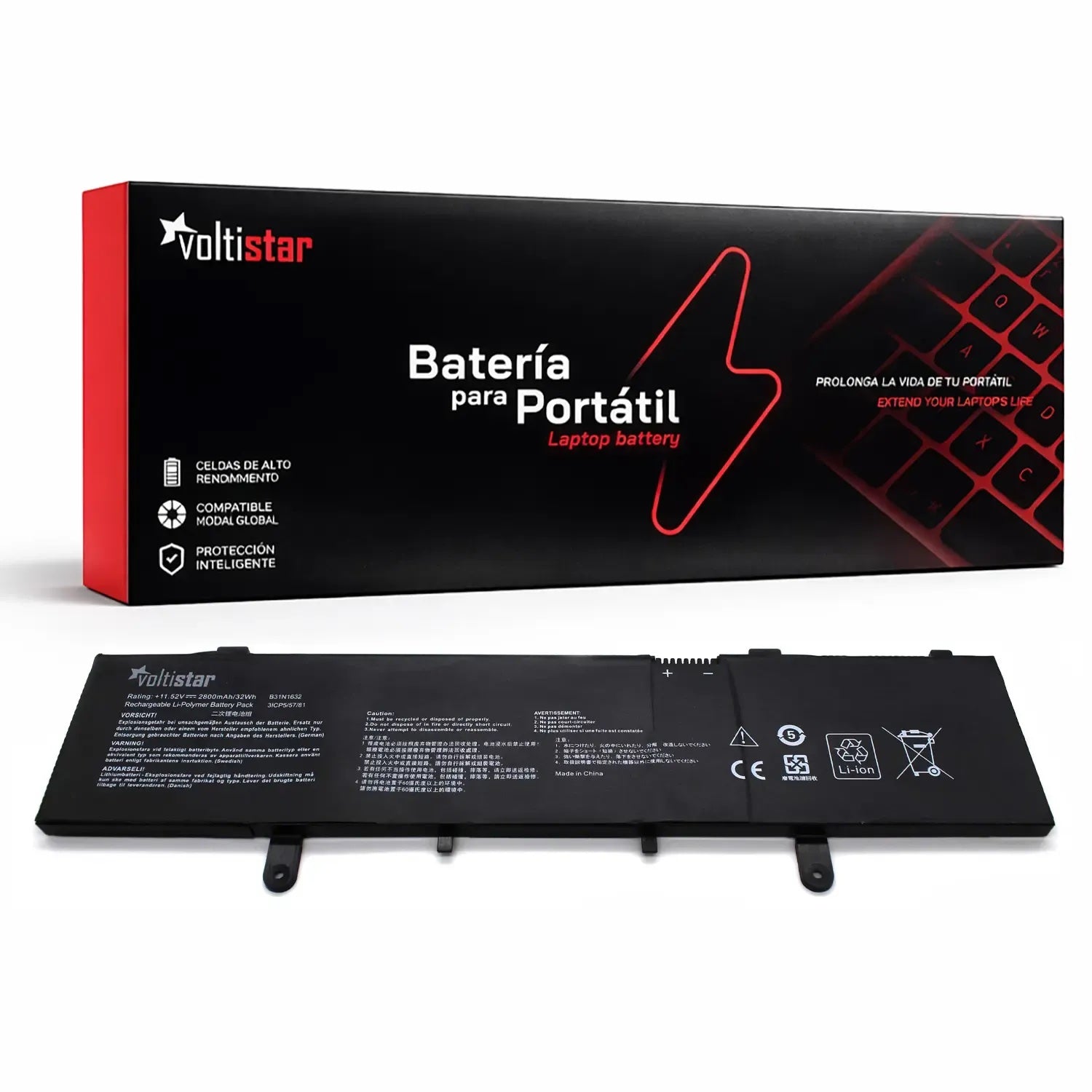 Batería Para Portátil Asus Vivobook S4100U S4000U Zenbook X405U B31N1632