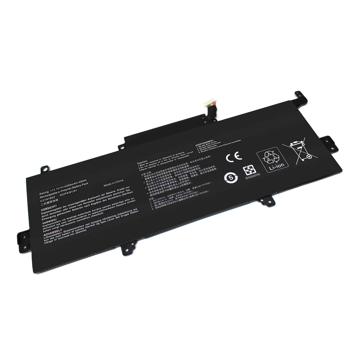 Batería Para Portátil Asus Zenbook U3000U Ux330 Ux330U Ux330Ua C31N1602 0B200-02090000