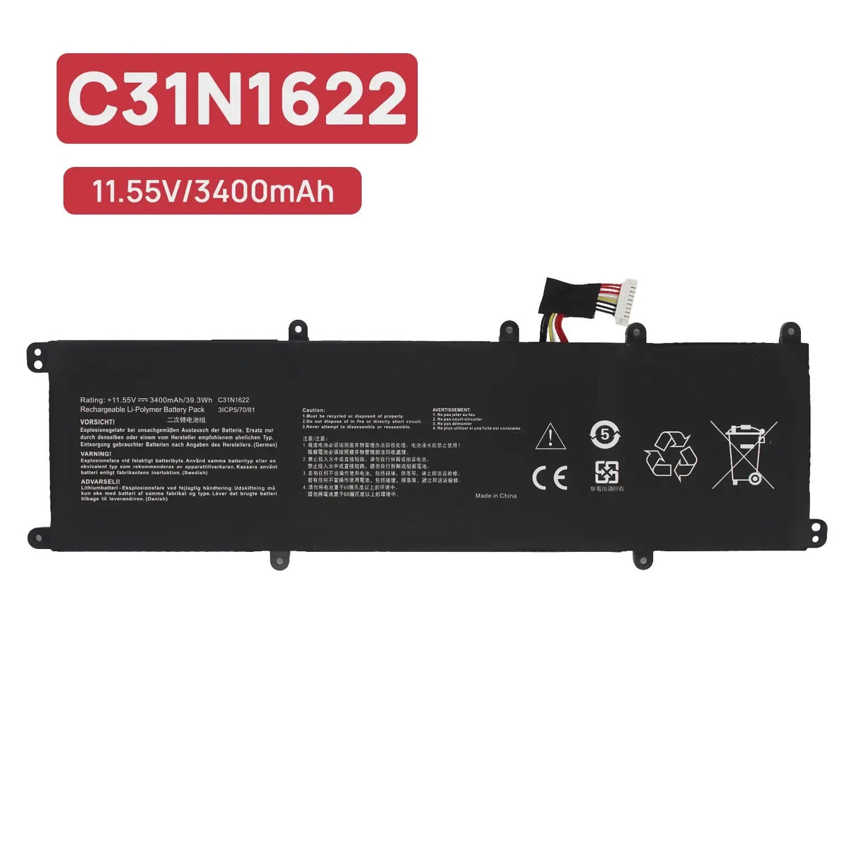 Batería Para Portátil Asus Zenbook Ux430Ua Ux530Uq Ux530Ux C31N1622