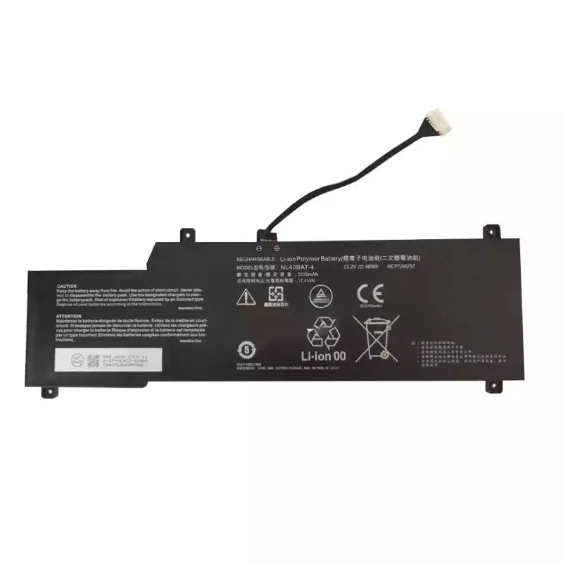 Batería Para Portátil Clevo Nl55Au Nl50Gu Nl50G1 Nl50Ru Nl40Pu2 Nl40Gu Nl40Bat-4 15.2V 3175Mah 49Wh