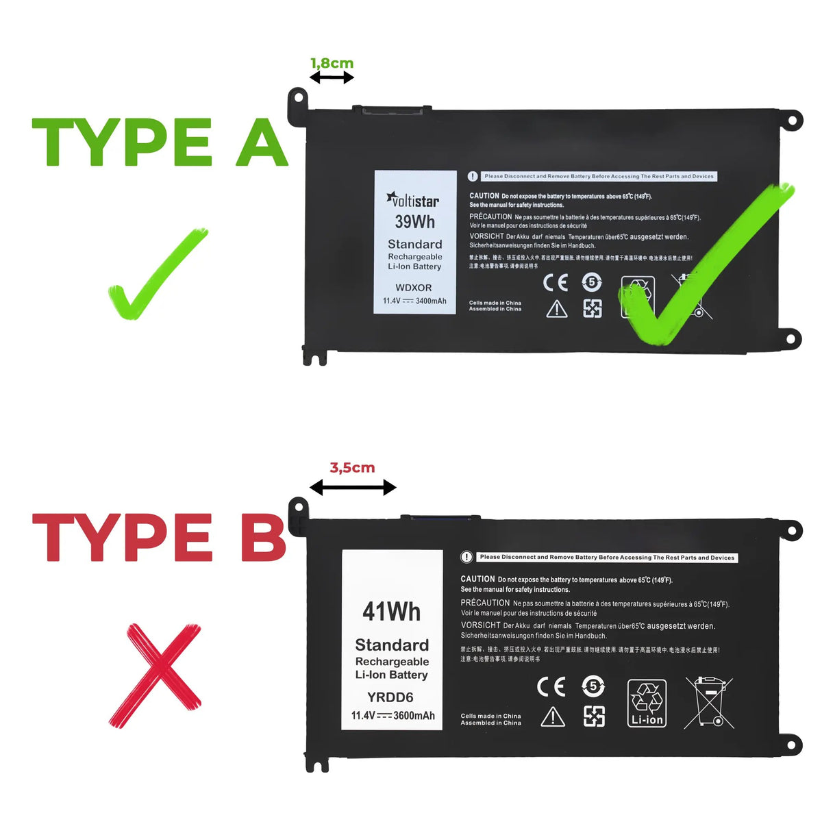 Batería Para Portátil Dell Inspiron 15 5565 5567 5568 5578 13 5368 5378 7368 7378