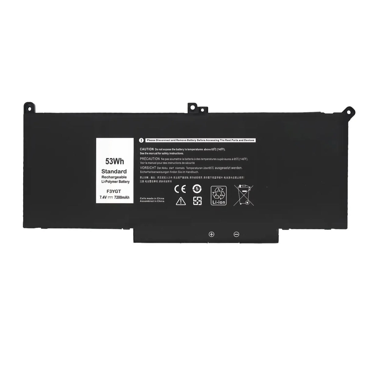 Batería Para Portátil Dell Latitude 7280 7290 7380 7390 7480 7490 F3Ygt Dm3Wc Myj96 2X39G Dwx9J 7.6V