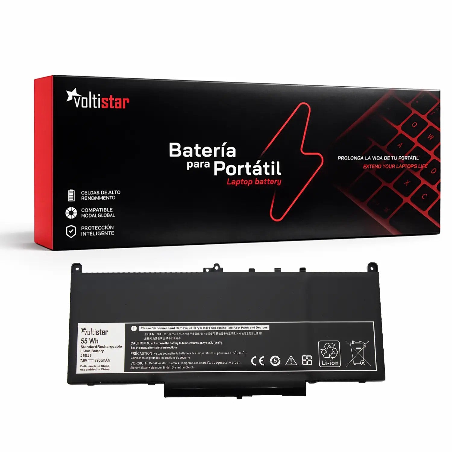 Batería Para Portátil Dell Latitude E7270 E7470 Series J60J5 R1V85 451-Bbsx Mc34Y