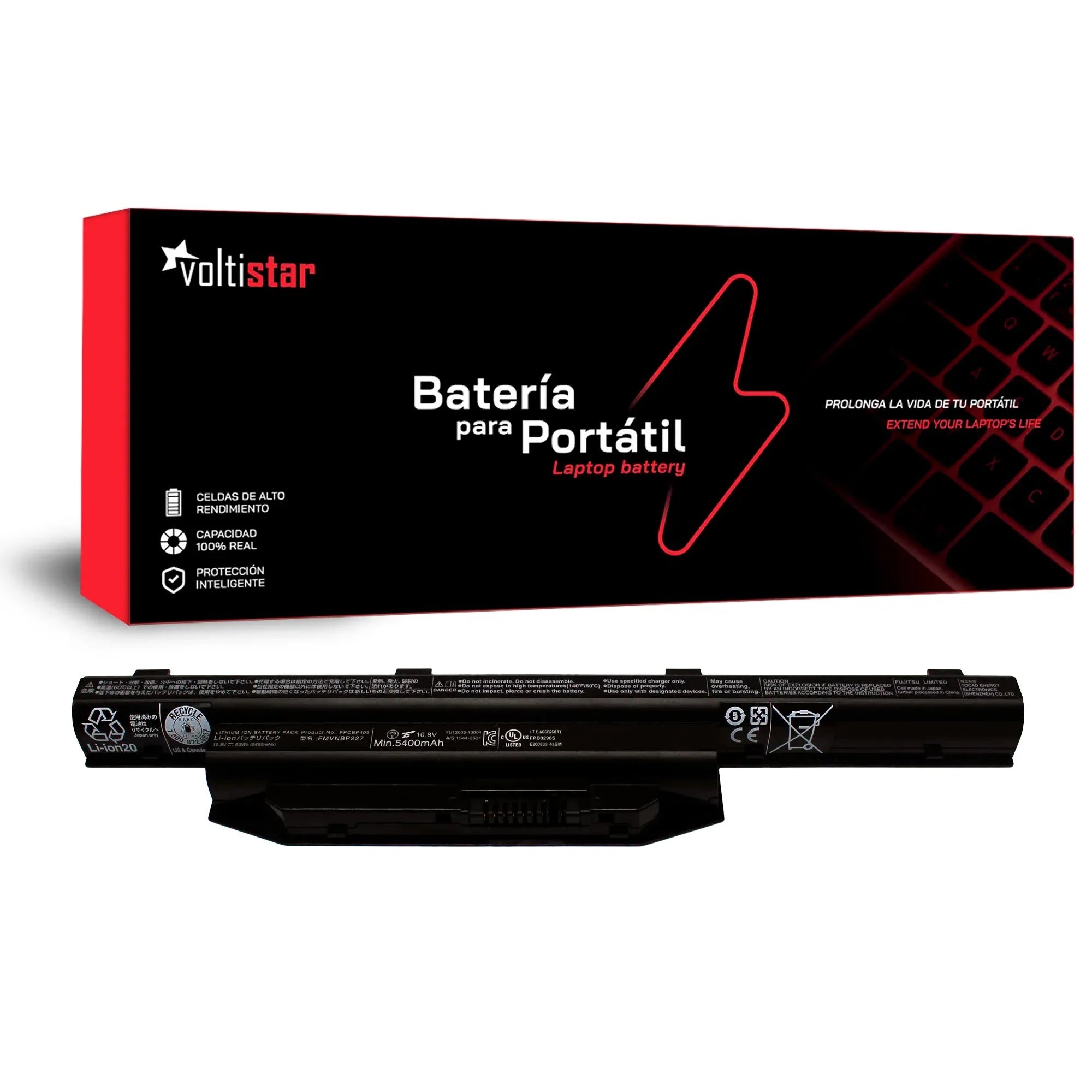Batería Para Portátil Fujitsu Lifebook A544 10.8V Fpcbp405