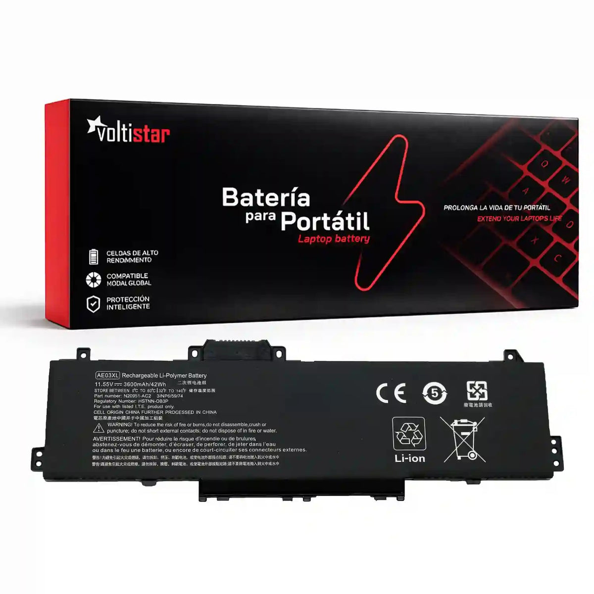Batería Para Portátil Hp 14-Em 15-Fd 14-Ep 250 G10 255 G10 Ae03Xl