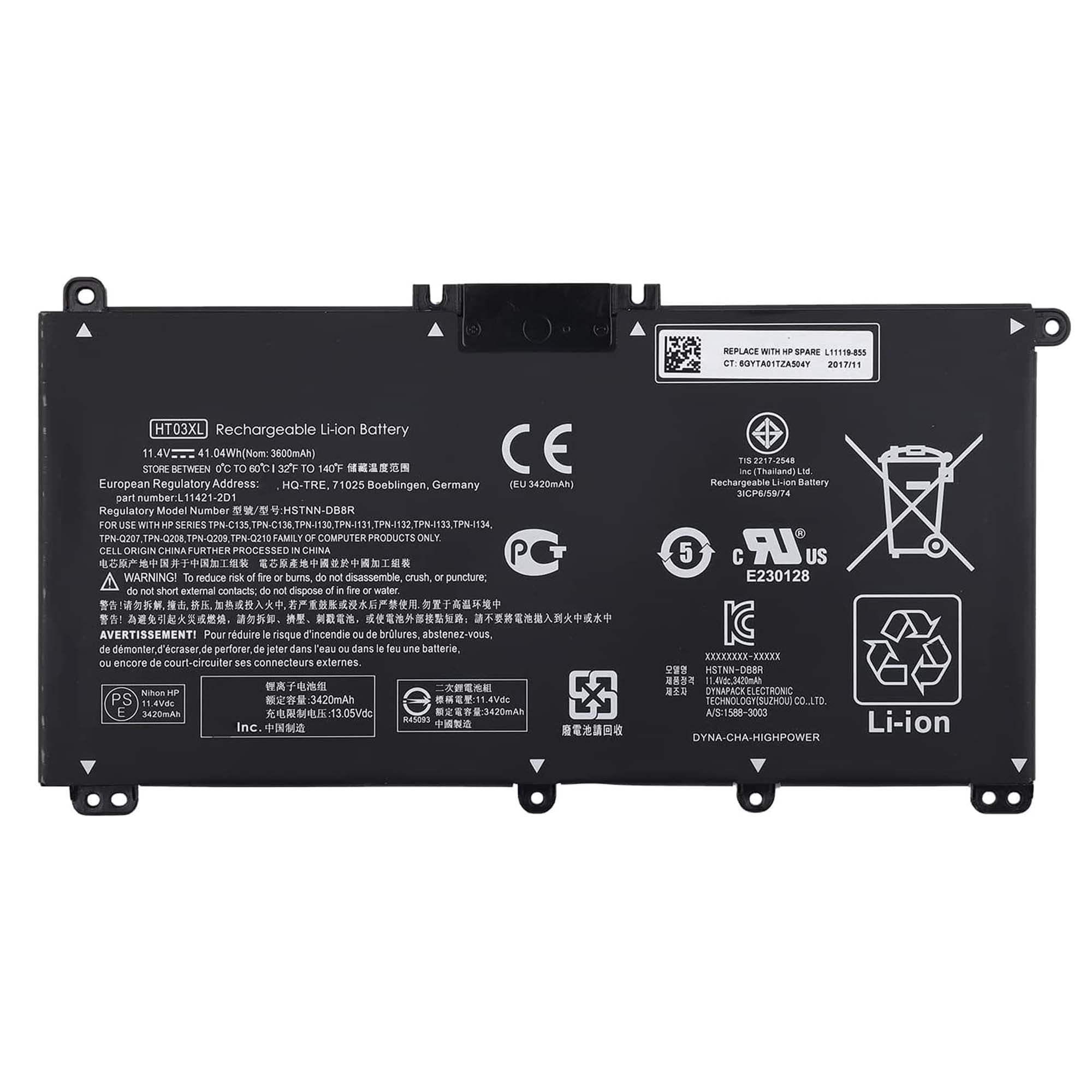 Batería Para Portátil Hp 240 G7 245 G7 250 G7 255 G7 15-Cs 17-By Ht03Xl