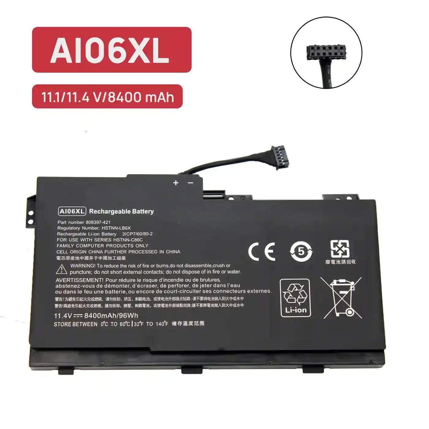Batería Para Portátil Hp 808397-421 Hstnn-C86C Lb6X