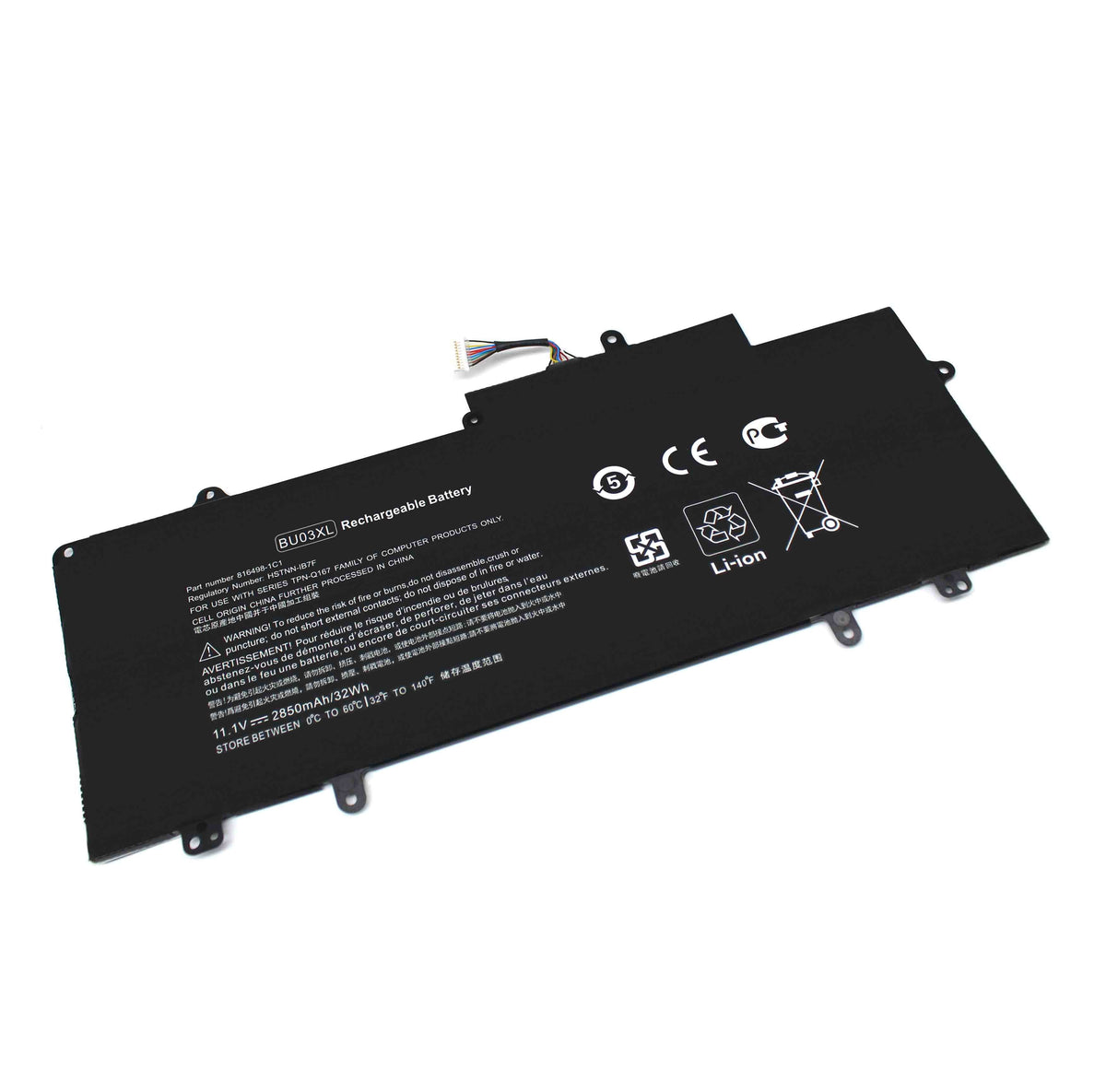 Batería Para Portátil Hp Chromebook 14 G4 14-Ak010Nr 14-Ak013Dx 816609-005 Bu03Xl
