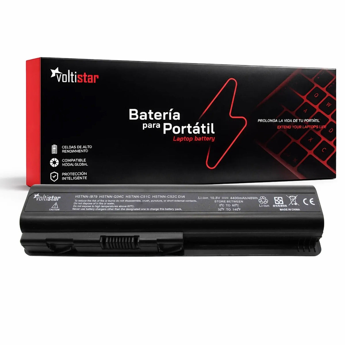 Batería Para Portátil Hp Compaq Presario Cq40-100 Cq40-200 Cq40-300 Cq40-400 Cq40-500 Cq40-600 Cq40-700 Series 10.8V 4400Mah