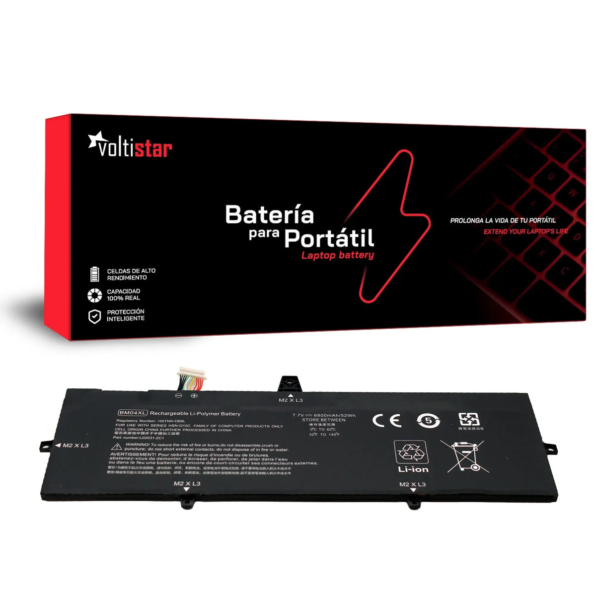 Batería Para Portátil Hp Elitebook X360 1030 G3 Bm04Xl Hstnn-Db8L