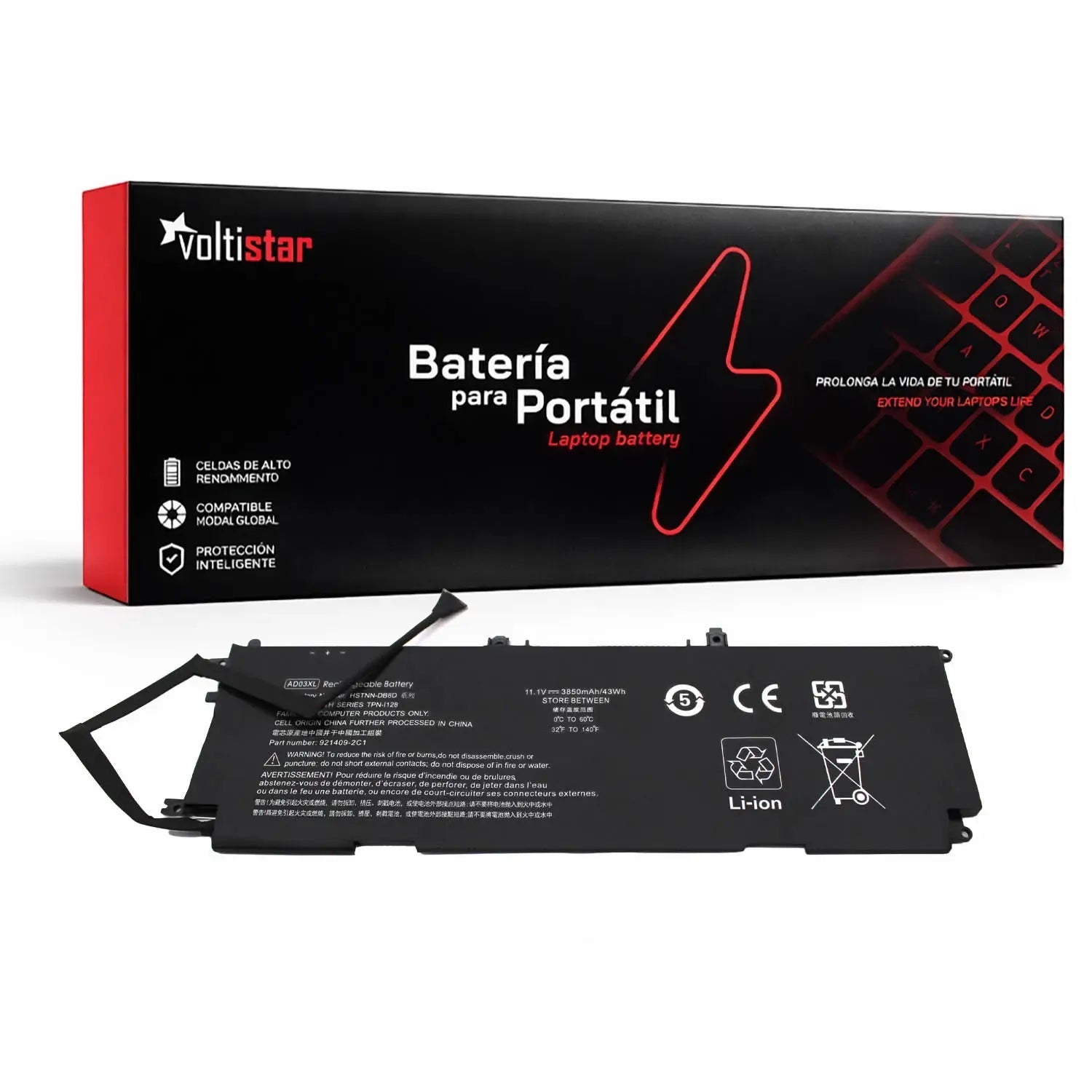 Batería Para Portátil Hp Envy 13-Ad 13T-Ad Ad03Xl 921409-2C1 921409-271