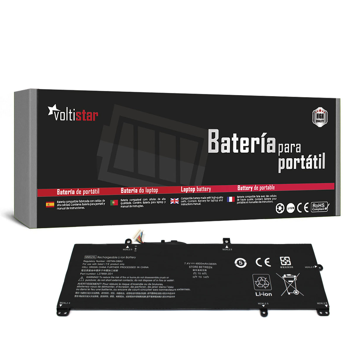Batería Para Portátil Hp Pavilion 13-An0000Tu Mm02Xl L27886-1C1 Hstnn-Ib8Q