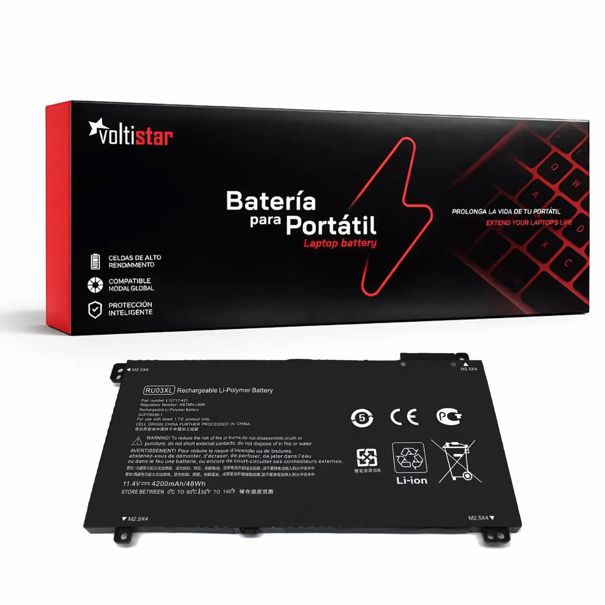 Batería Para Portátil Hp Probook X360 11 G3 Ru03Xl Ru03048Xl L12717-541 L12791-855