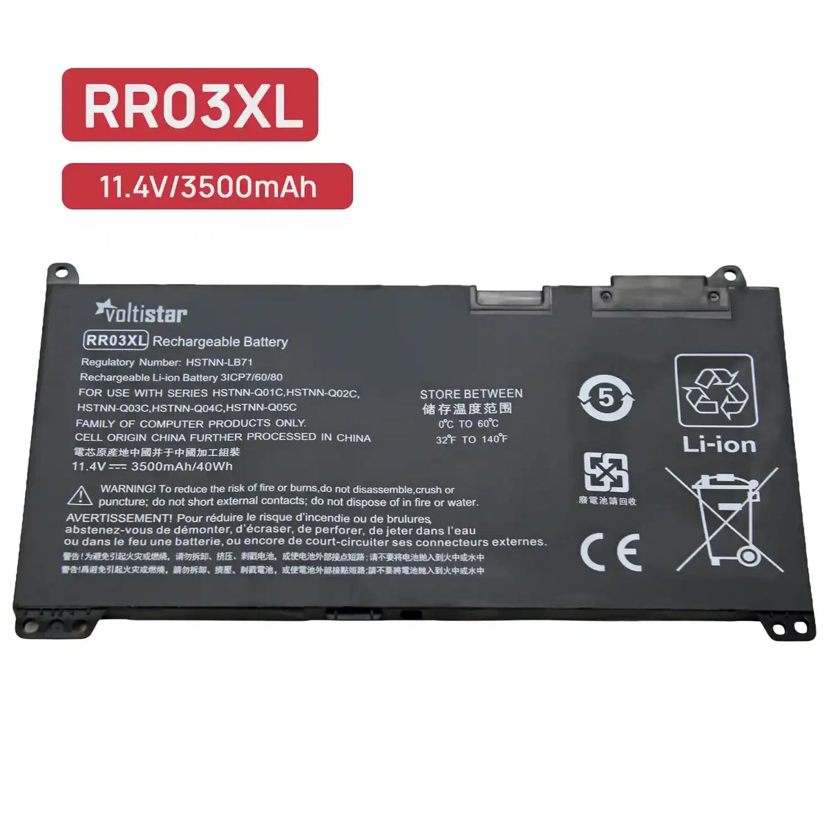 Batería Para Portátil Hp Rr03Xl Rro3 Rro3Xl Rr03048Xl-Pr