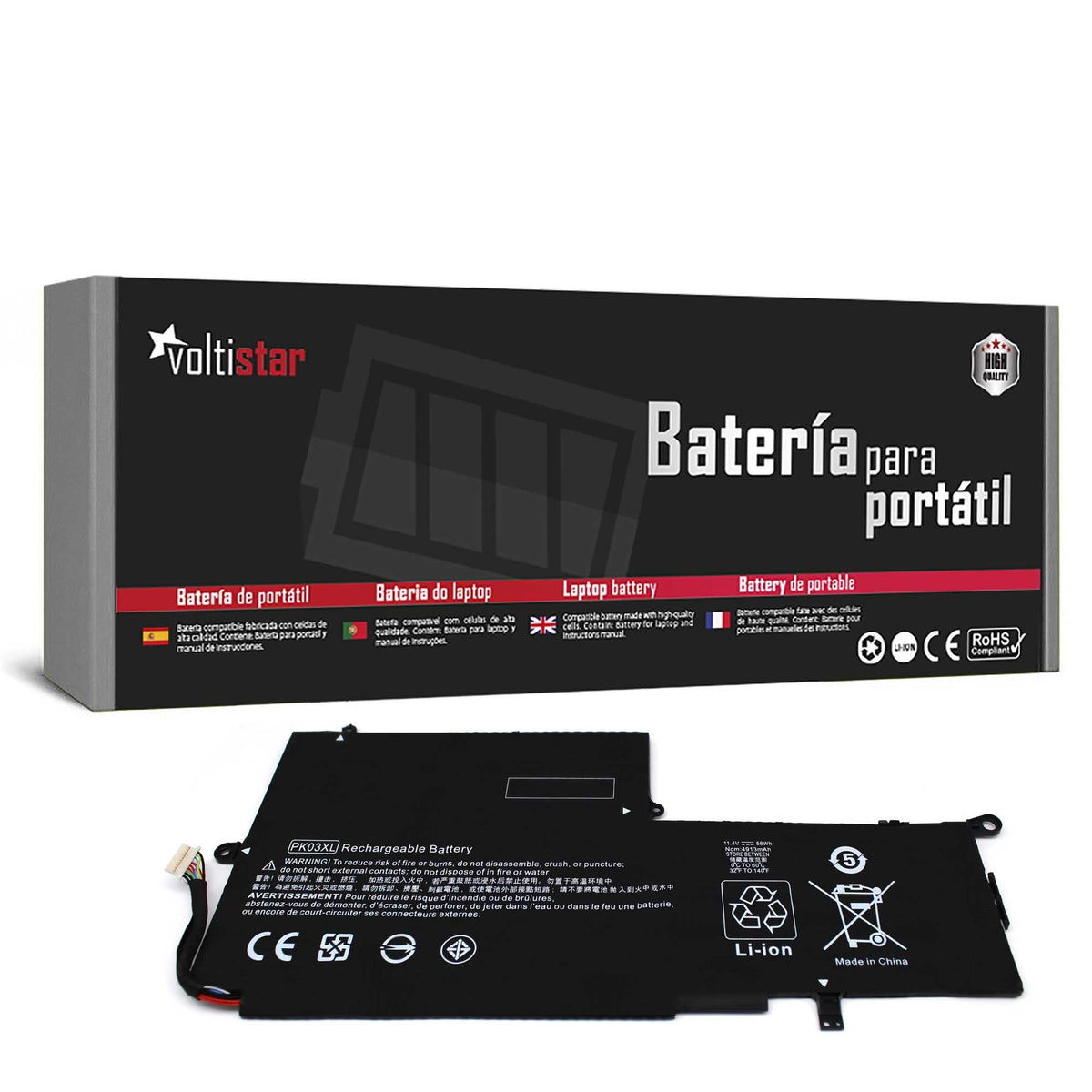 Batería Para Portátil Hp Spectre Pro X360 G1 G2 Series Pk03Xl