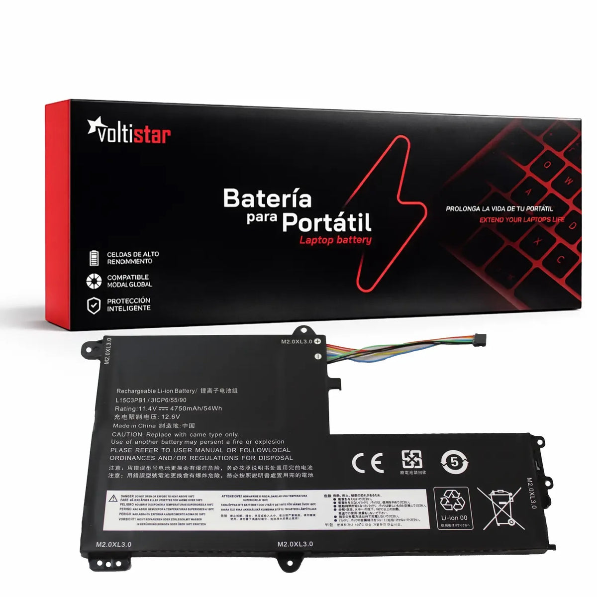 Batería Para Portátil Lenovo Ideapad 320S-14Ikb L15C3Pb1