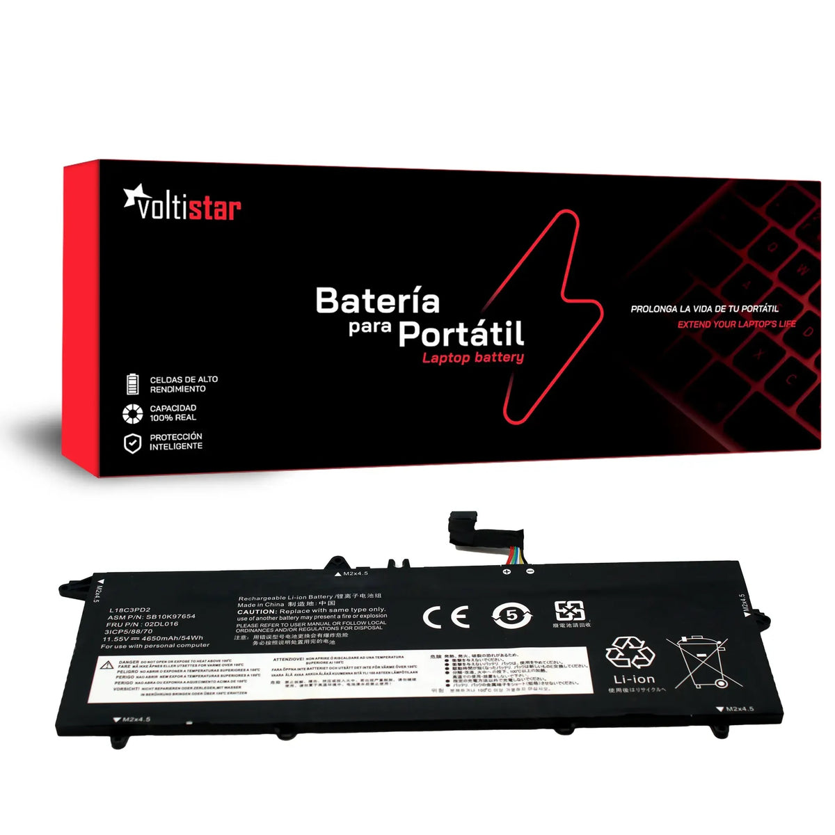 Batería Para Portátil Lenovo T490S T495S T14S Series L18C3Pd2