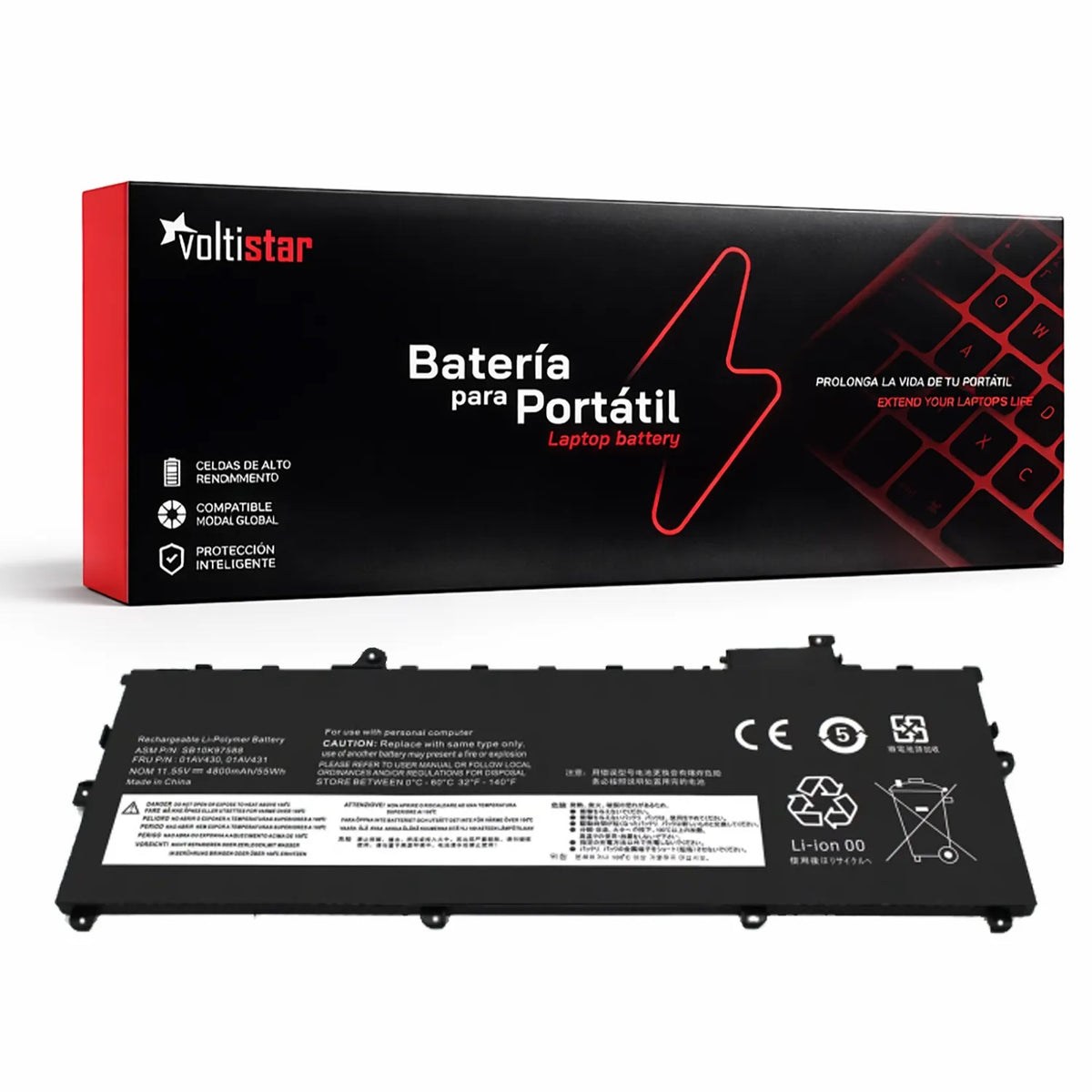 Batería Para Portátil Lenovo Thinkpad X1 Carbon 5Th Gen 2017 6Th Gen 2018 01Av430 01Av494
