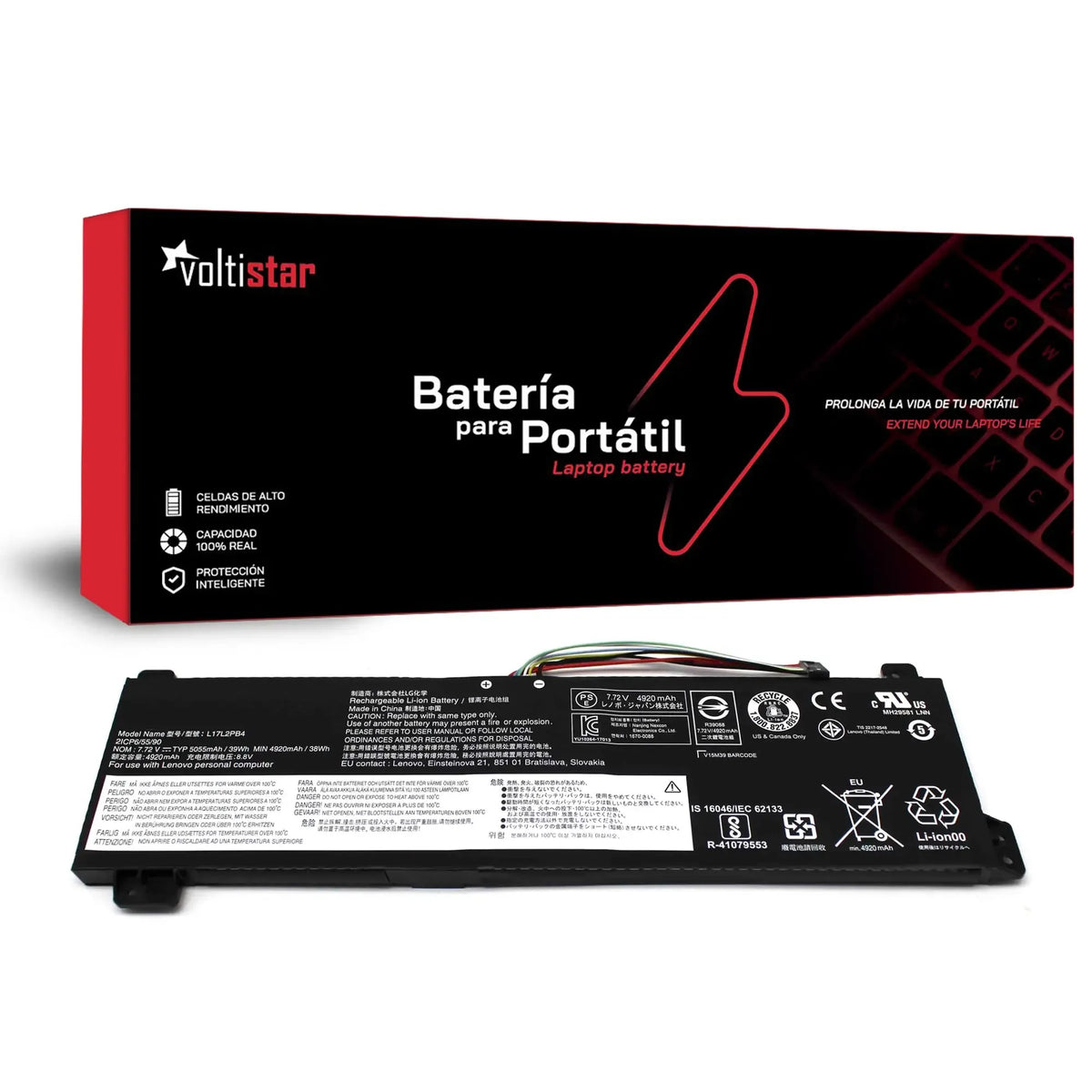 Batería Para Portátil Lenovo V330-15Ikb V530-14Ikb L17C2Pb3 L17C2Pb4