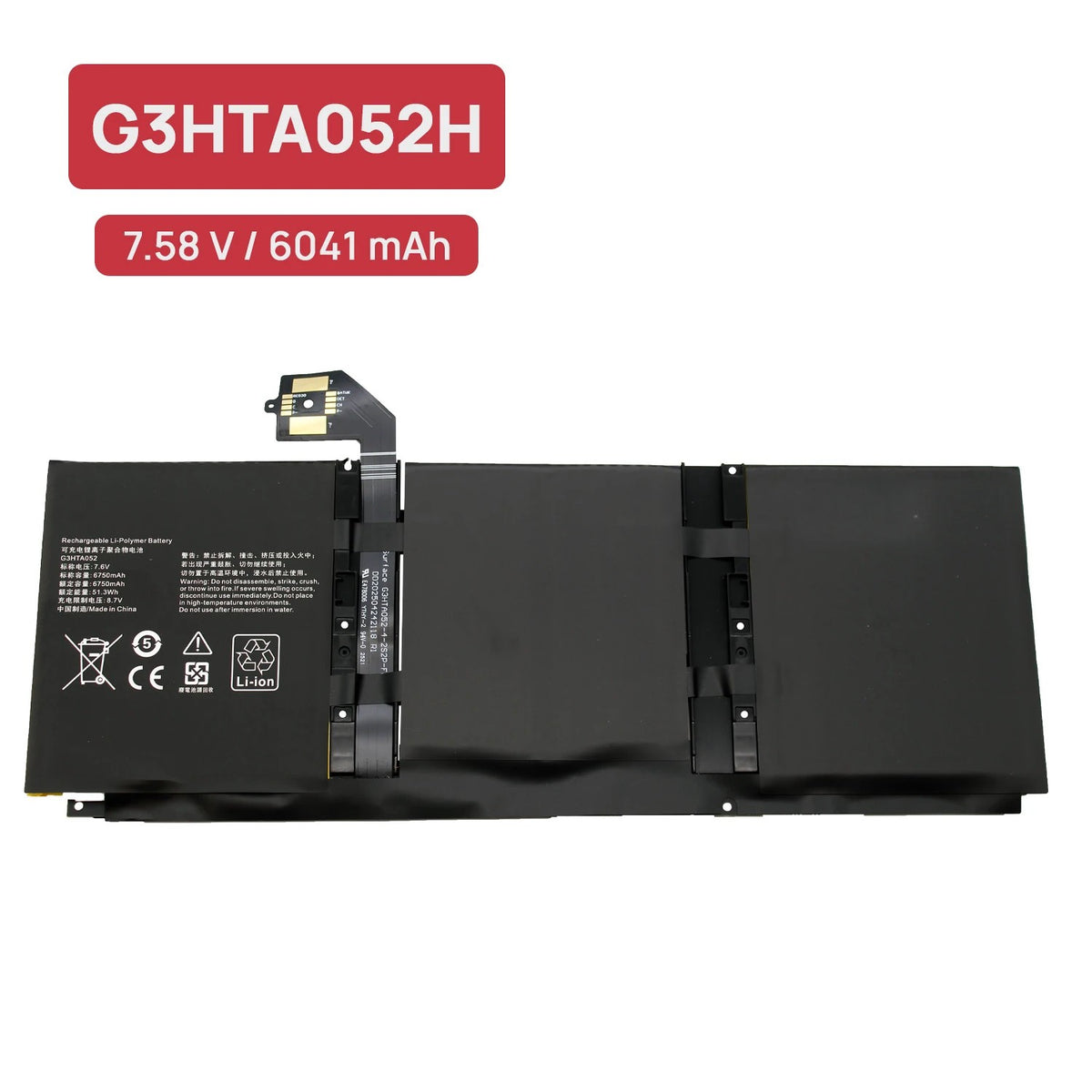 Batería Para Portátil Microsoft Surface 3 De 13.5" G3Hta052H