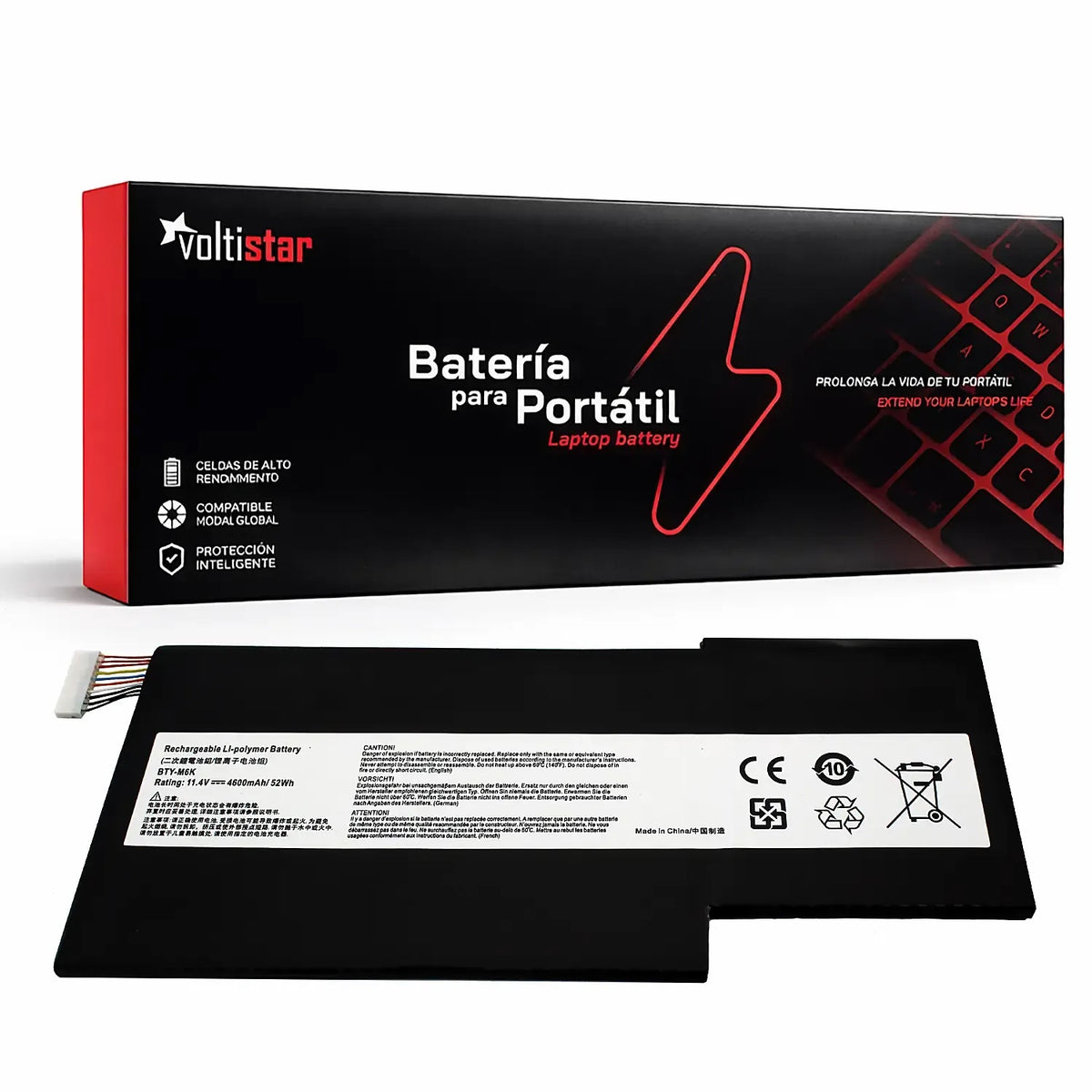 Batería Para Portátil Msi Gs63-7Rd Gf63-8Rd Gf63-8Rc Gf75 Bty-M6K