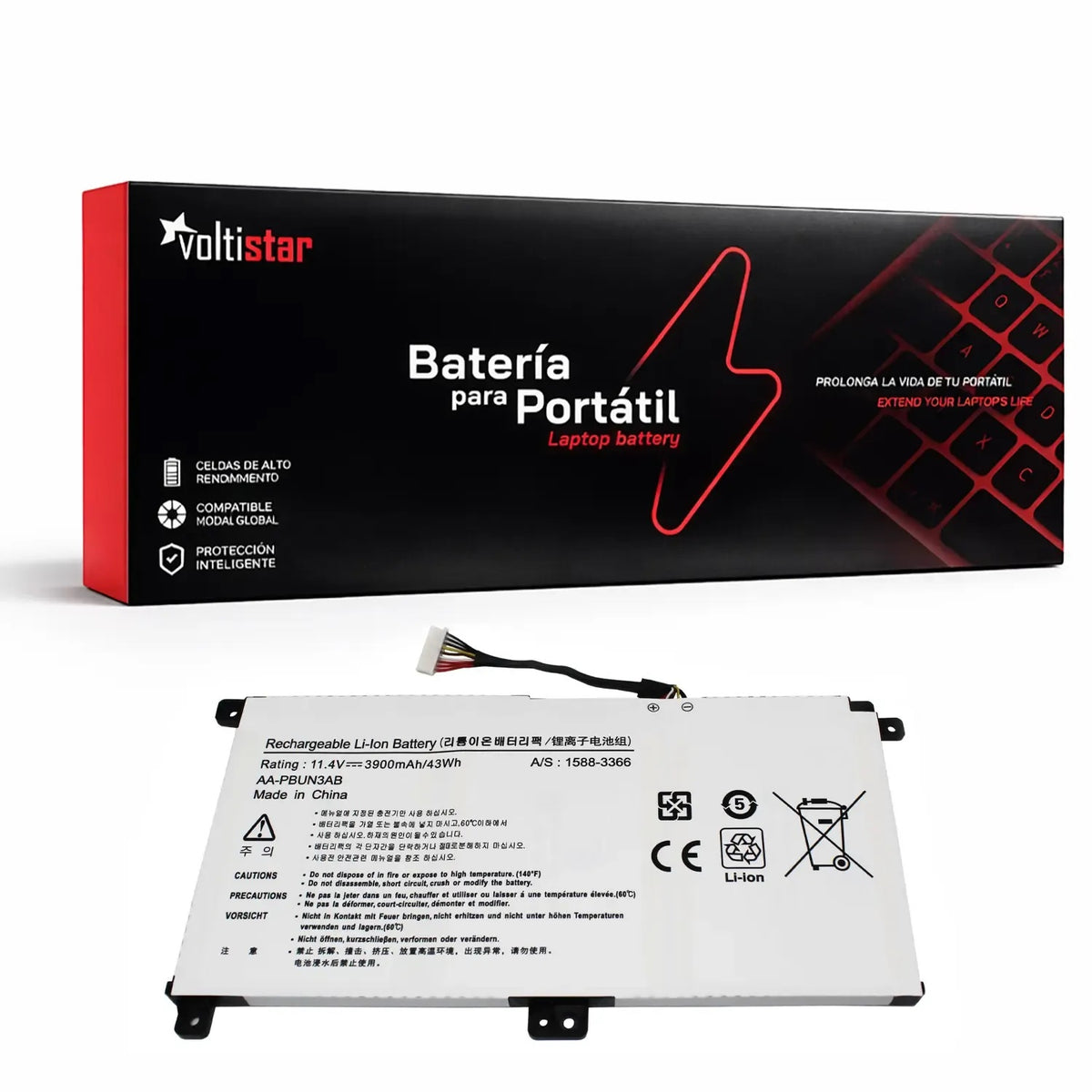 Batería Para Portátil Samsung Np800G5M Np530E5M 500R5M Aa-Pbun3Ab Aa-Pbun3Qb