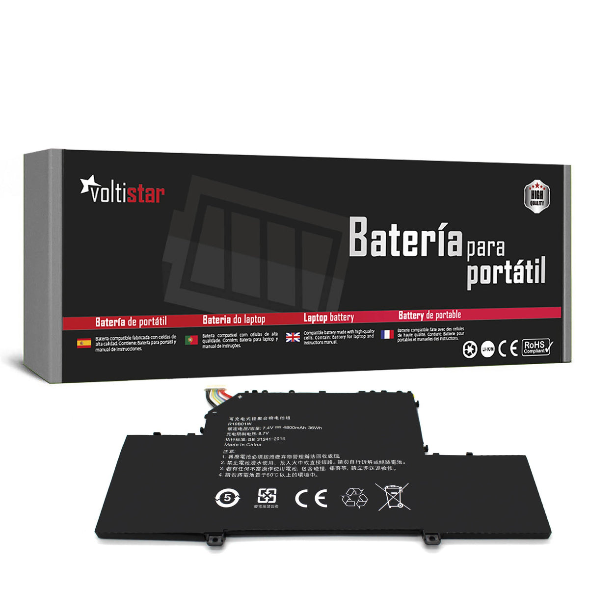 Batería Para Portátil Xiaomi Mi Air 12.5" R10B01W 7.6V