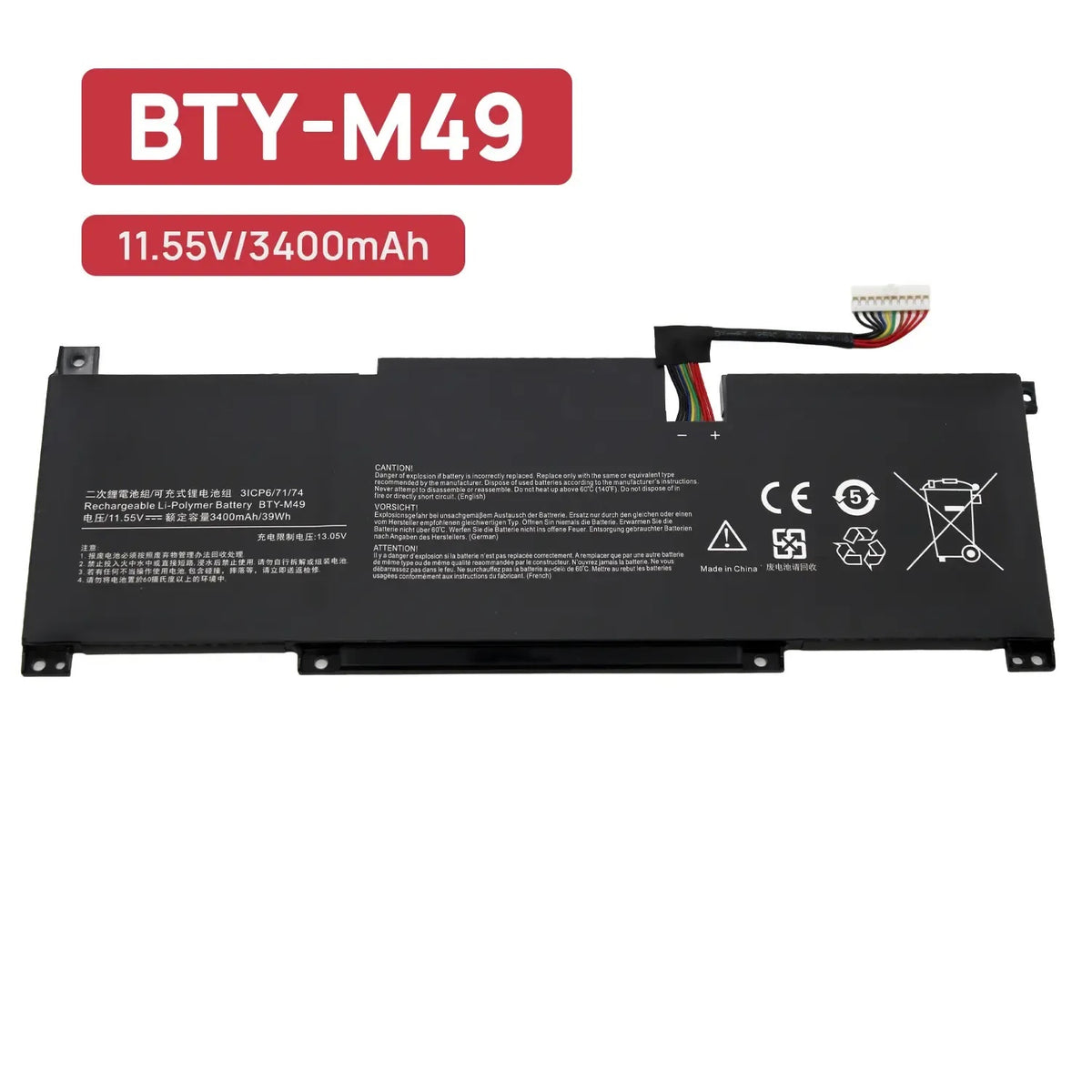 Batería Para Portátil Msi Prestige 14 A10M Summit E14 3400Mmah 11.55V