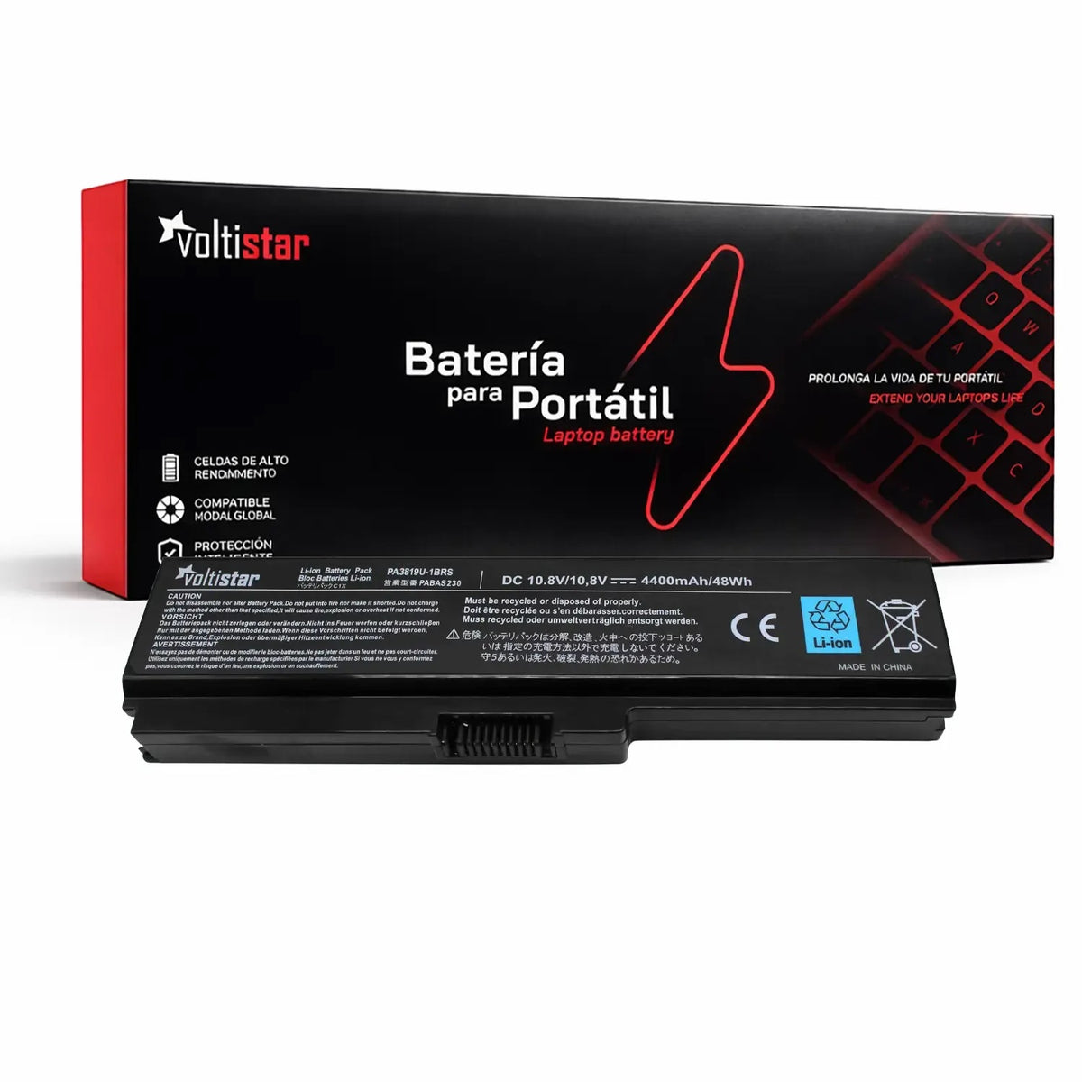 Batería Para Portátil Toshiba Satellite A660-1Eq Pa3817U-1Brs