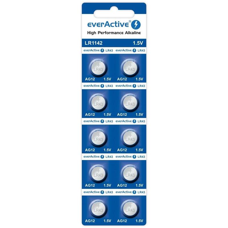 Baterie Alkaliczne Mini Ag12/G12/Lr1142/Lr43 Blister 10 Szt.
