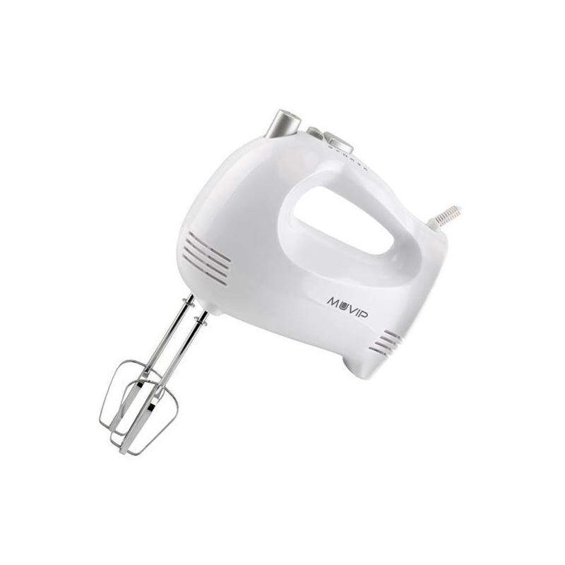 Batidora Amasadora Muvip De Mano Para Reposteria 400w - 5 Velocidades - 2 Conjuntos De Varillas - Boton Turbo