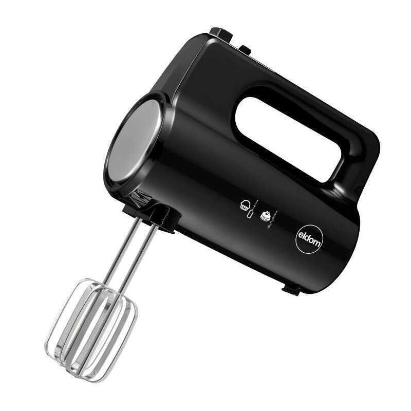 Batidora Eldom De Mano R120 De 400 W Eléctrica De Mano Con 5 Velocidades Y Turbo, Batidora De Mano Para Mezclar Y Batir, Con Batidoras De Acero Inoxidable, Batidora De Cocina Compacta, Color