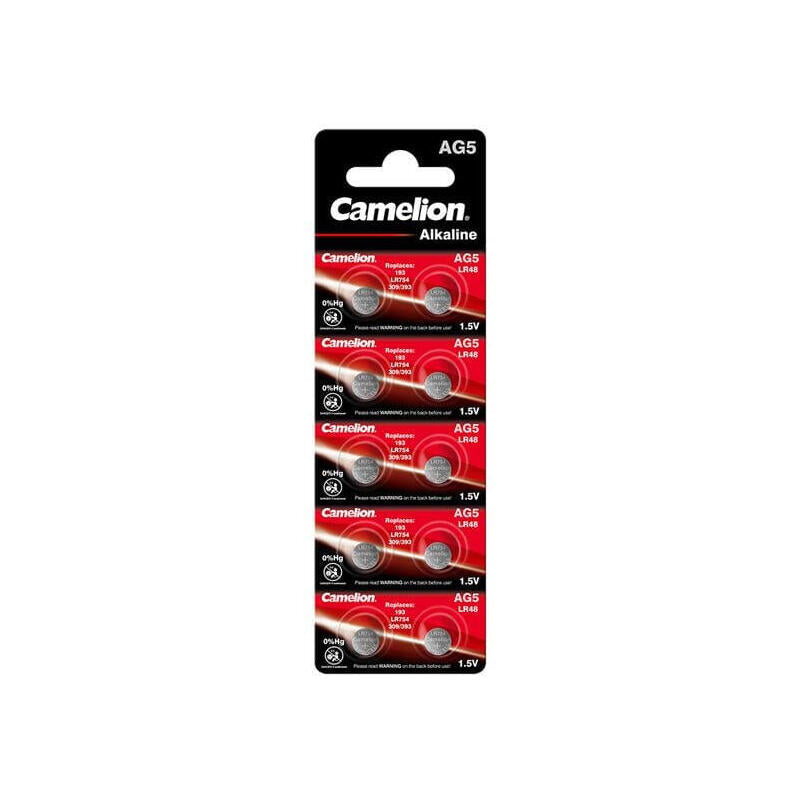 Camelion Ag5 Lr754 393 193 Alkaline 1.5v 10 Pack