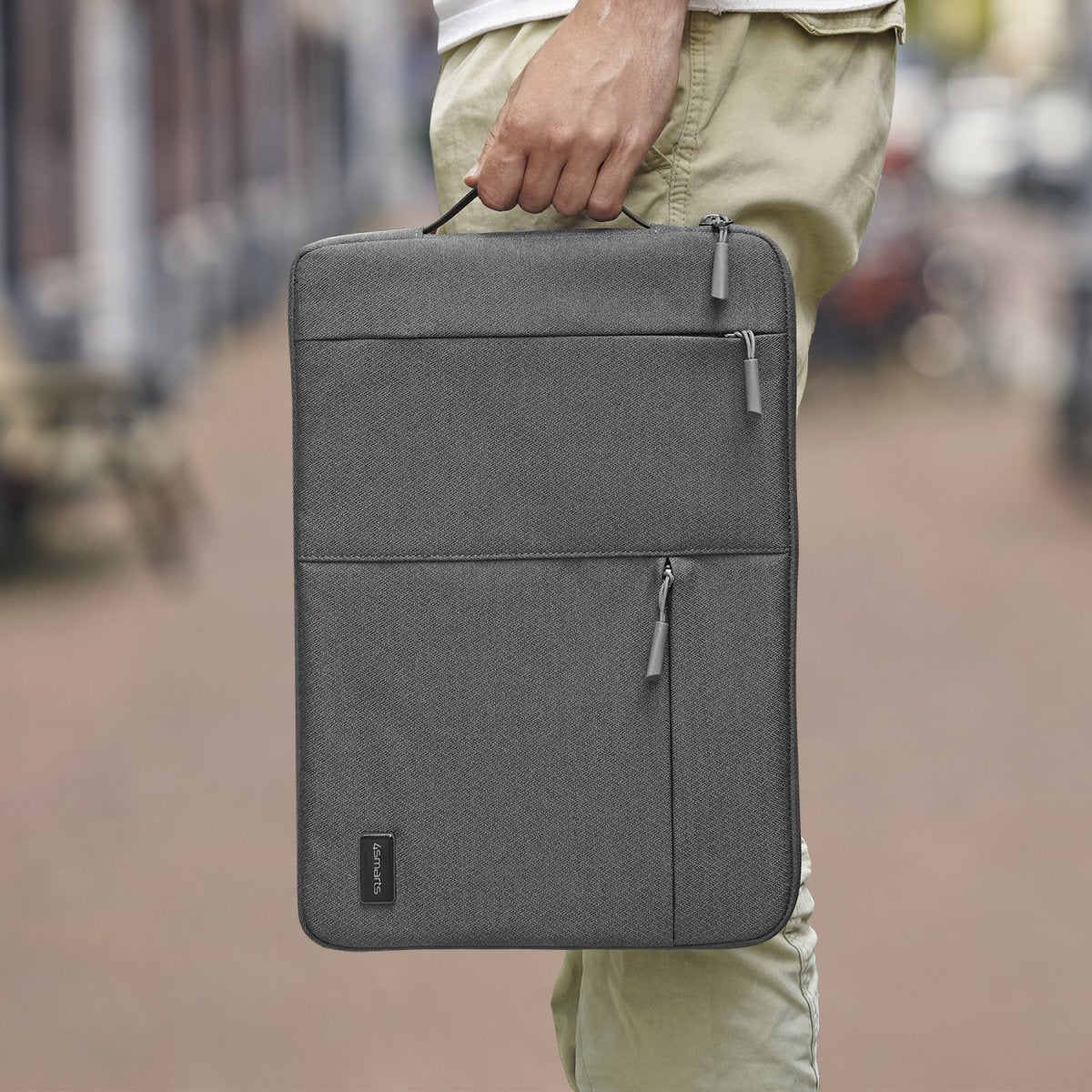 4smarts Laptop Aircushion Slim Sleeve 15", Grau