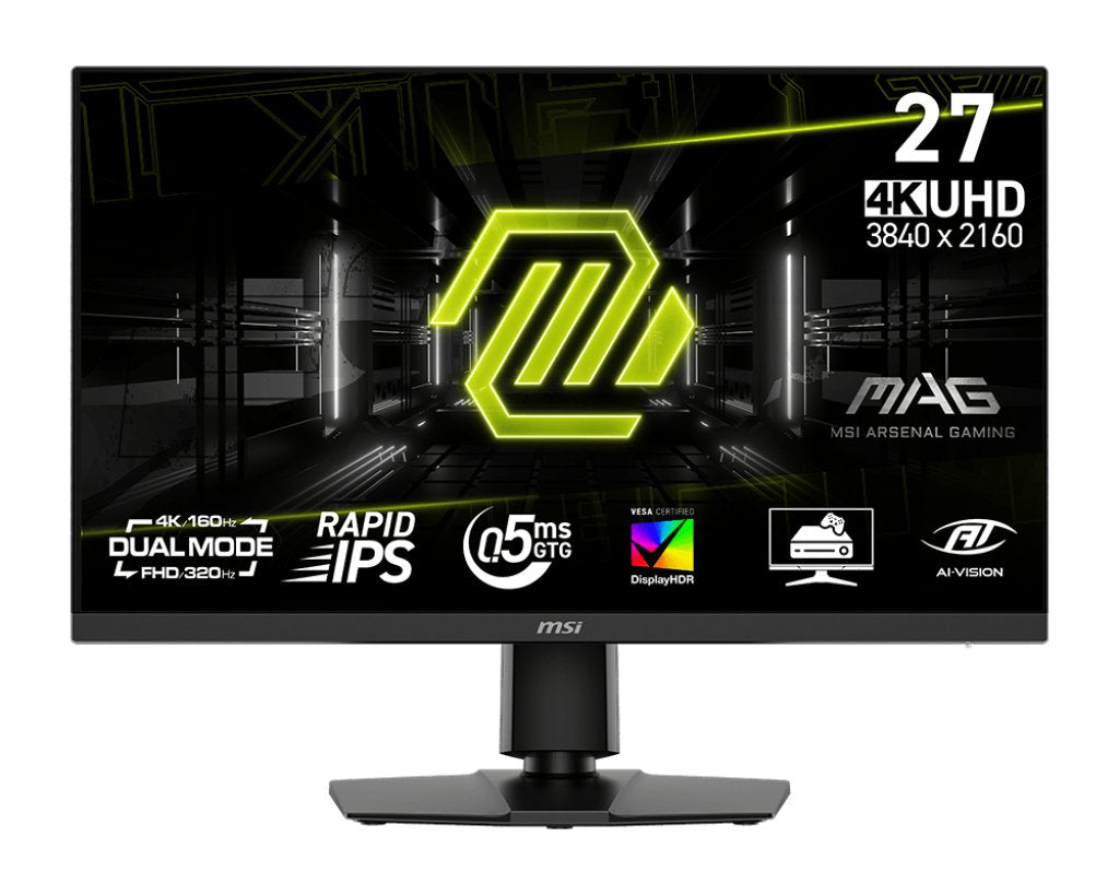 Msi Mag 272urdf E16 27" Rapid Ips Uhd 16:9 320hz 1ms 2xhdmi Dp 3xusb 2.0 Headphone Out